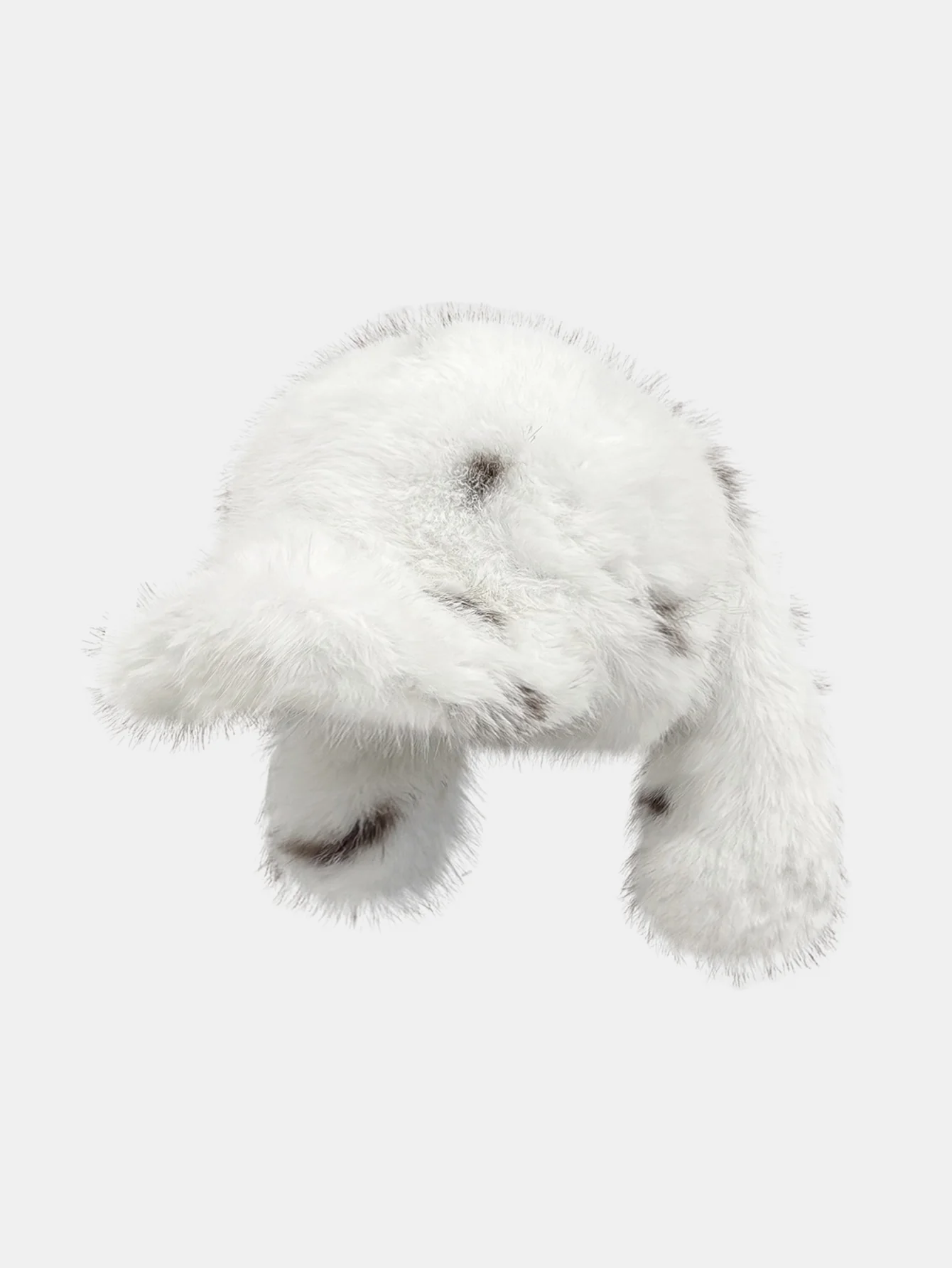 Retro Style Warm Baseball Cap With Fluffy Rabbit Ears Design - Image 2
