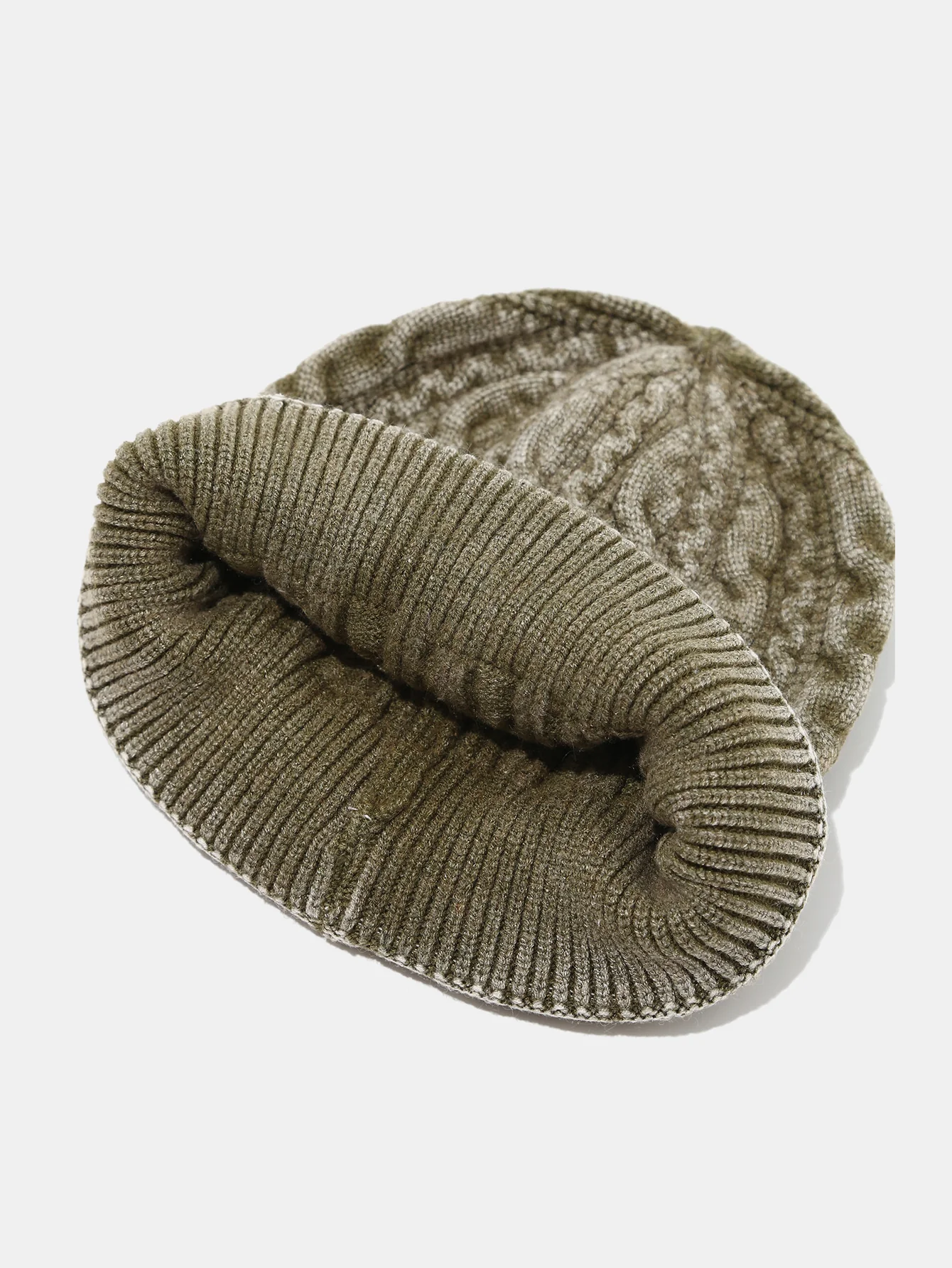 Retro Twist Jacquard Warm Knitted Hat - Image 10