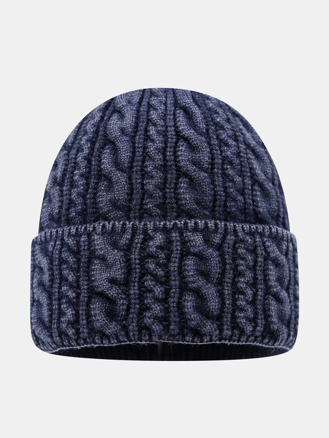 Retro Twist Jacquard Warm Knitted Hat - Image 2