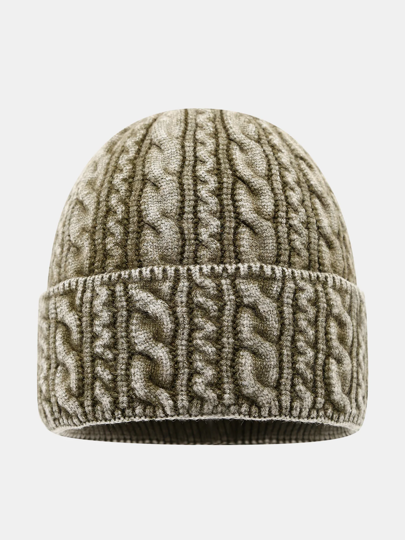 Retro Twist Jacquard Warm Knitted Hat - Image 6