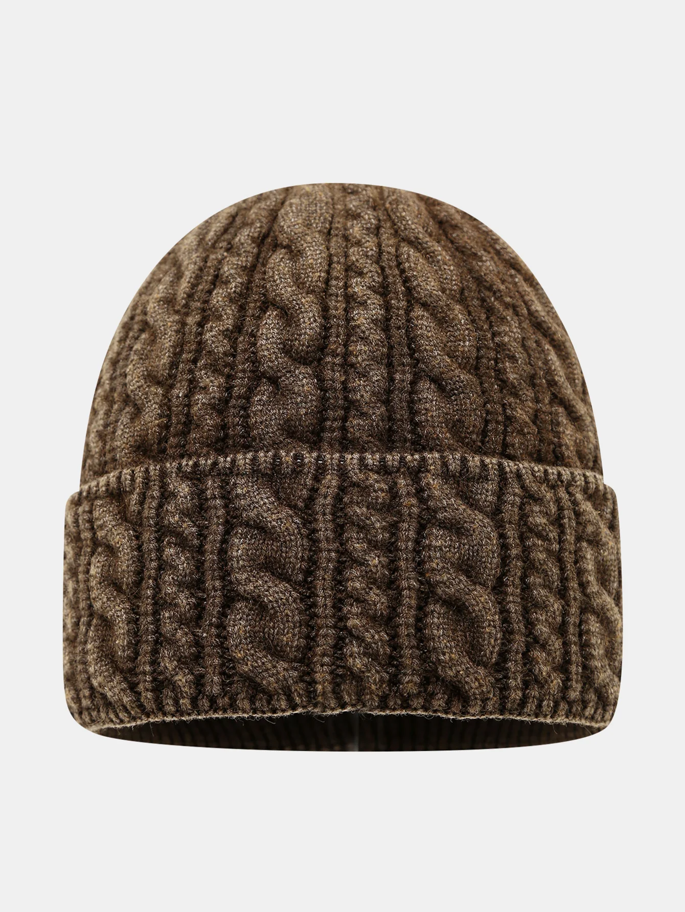Retro Twist Jacquard Warm Knitted Hat - Image 7