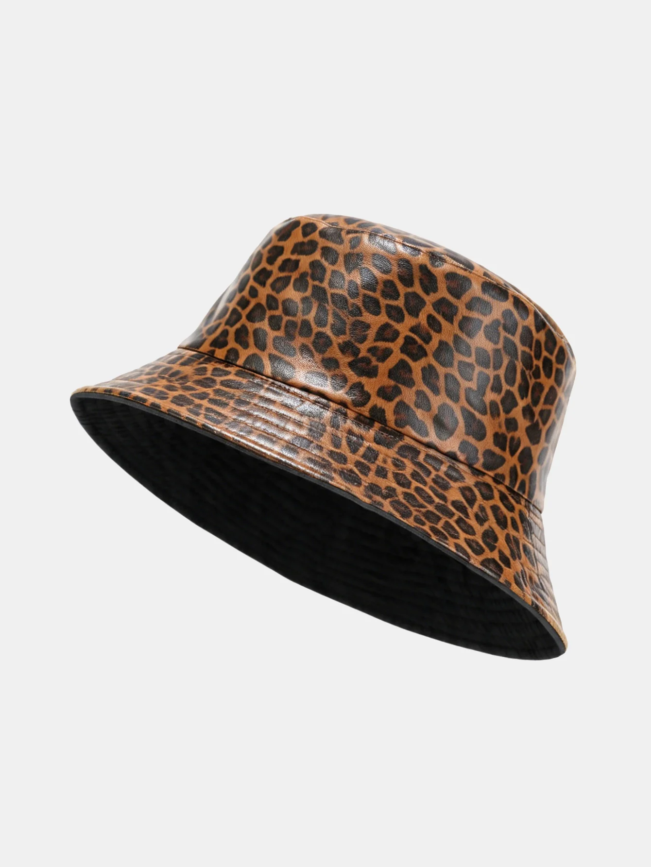 Reversible Leopard Print Bucket Hat For Men Women Double Sided Foldable Sun Hat Trendy Streetwear Fisherman Hat For Summer Outdoor - Image 2