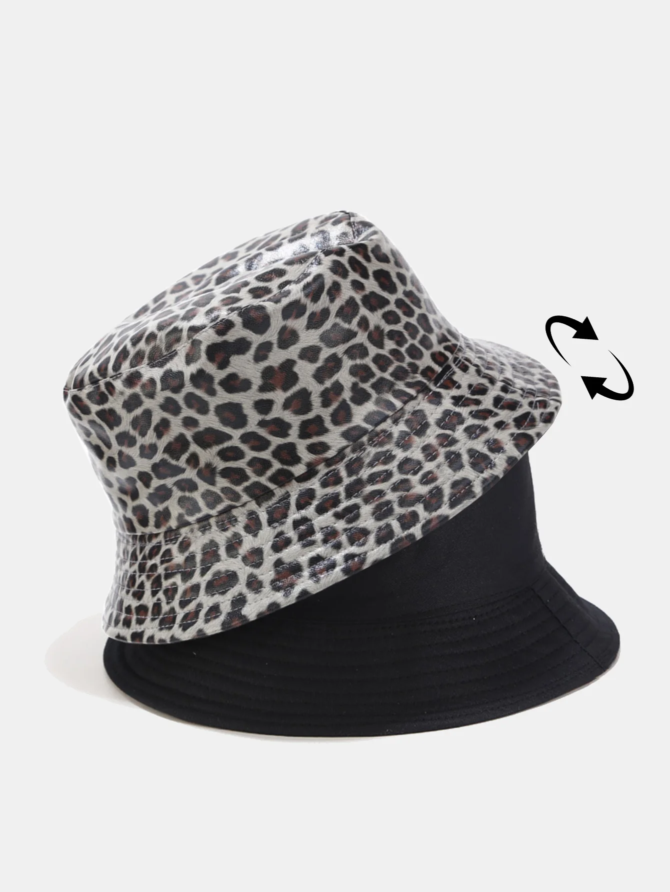 Reversible Leopard Print Bucket Hat For Men Women Double Sided Foldable Sun Hat Trendy Streetwear Fisherman Hat For Summer Outdoor - Image 6