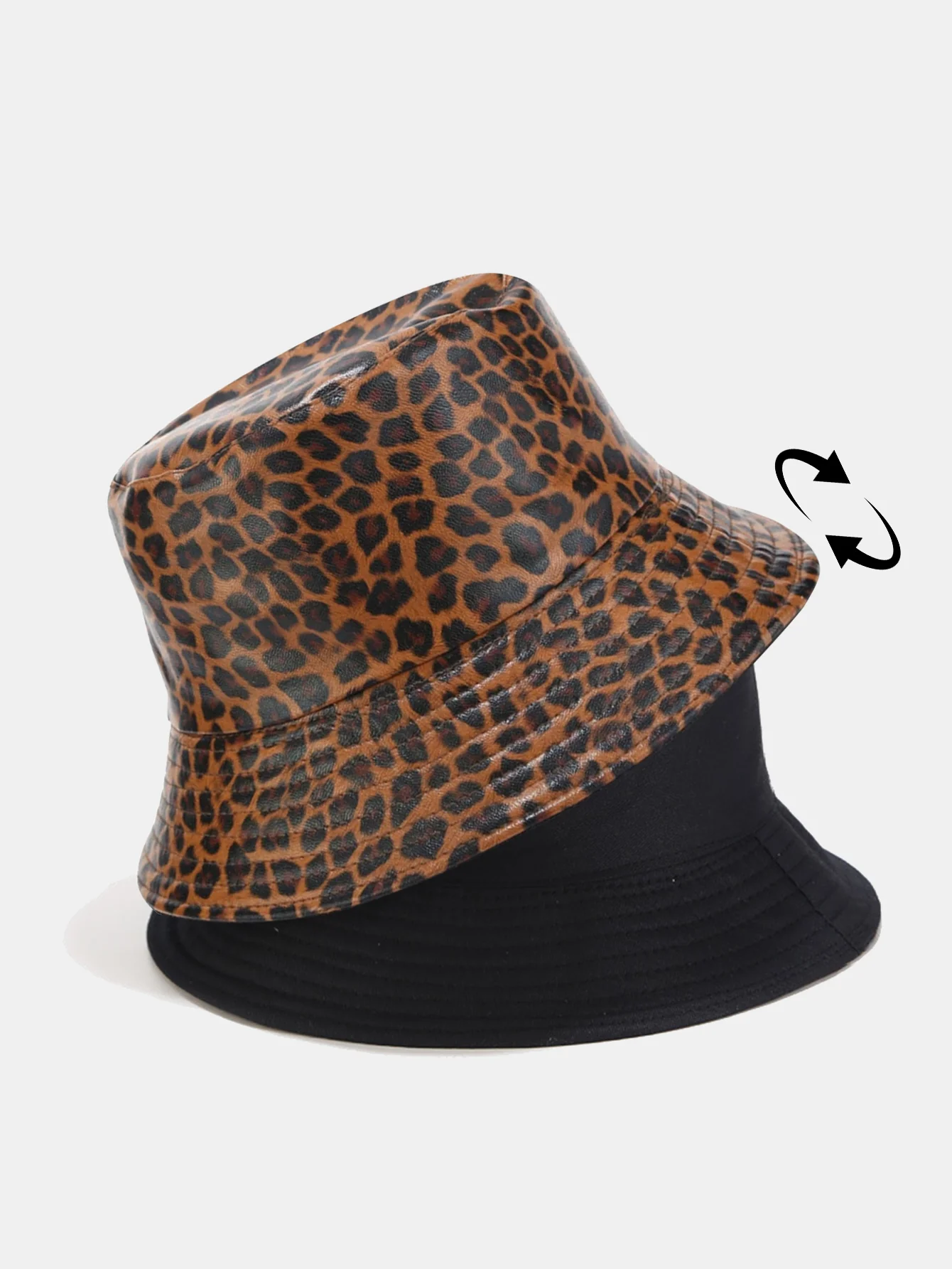 Reversible Leopard Print Bucket Hat For Men Women Double Sided Foldable Sun Hat Trendy Streetwear Fisherman Hat For Summer Outdoor - Image 7