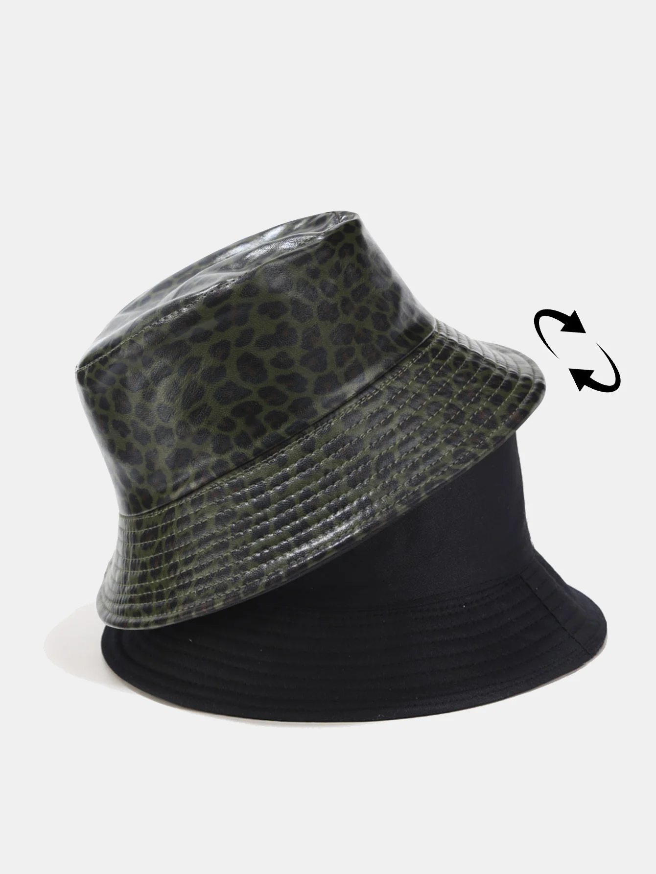 Reversible Leopard Print Bucket Hat For Men Women Double Sided Foldable Sun Hat Trendy Streetwear Fisherman Hat For Summer Outdoor - Image 8