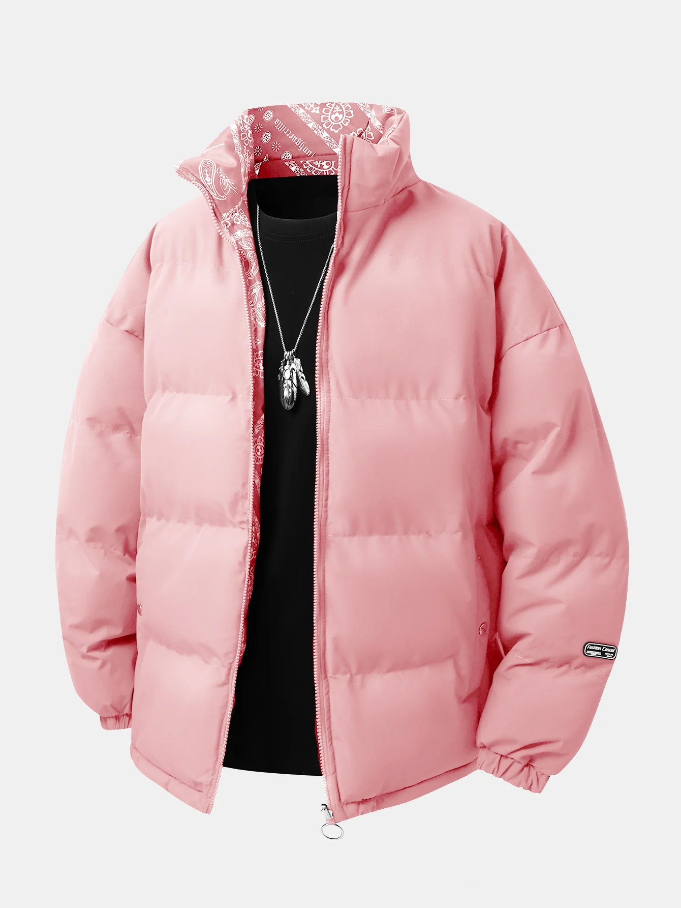 Reversible Paisley Puffer Coat - Image 10