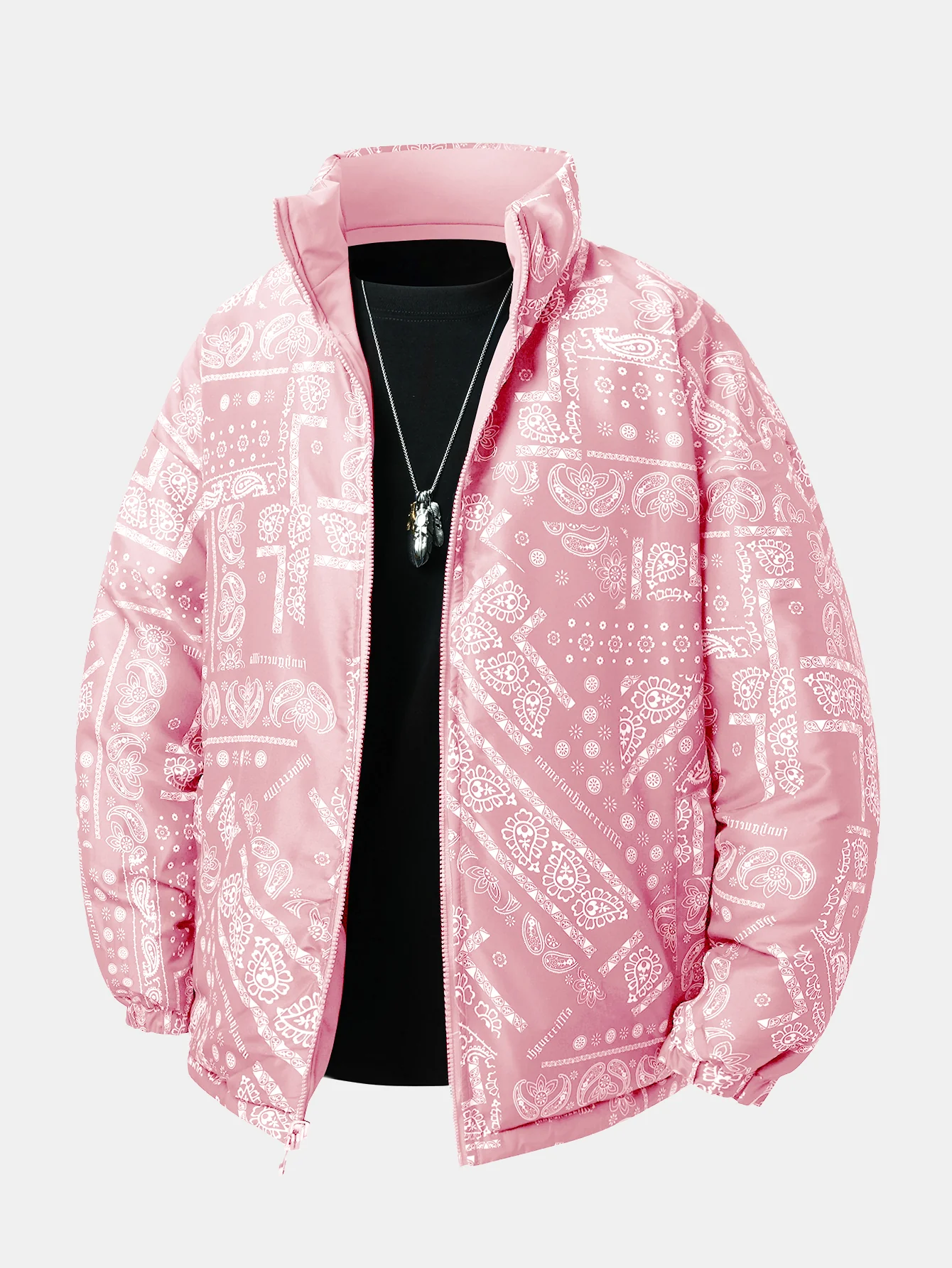 Reversible Paisley Puffer Coat - Image 9