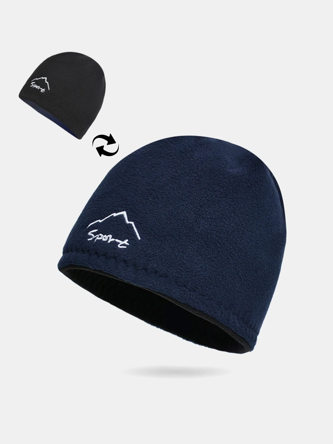 Wendbare Ski-Warmstrickmütze