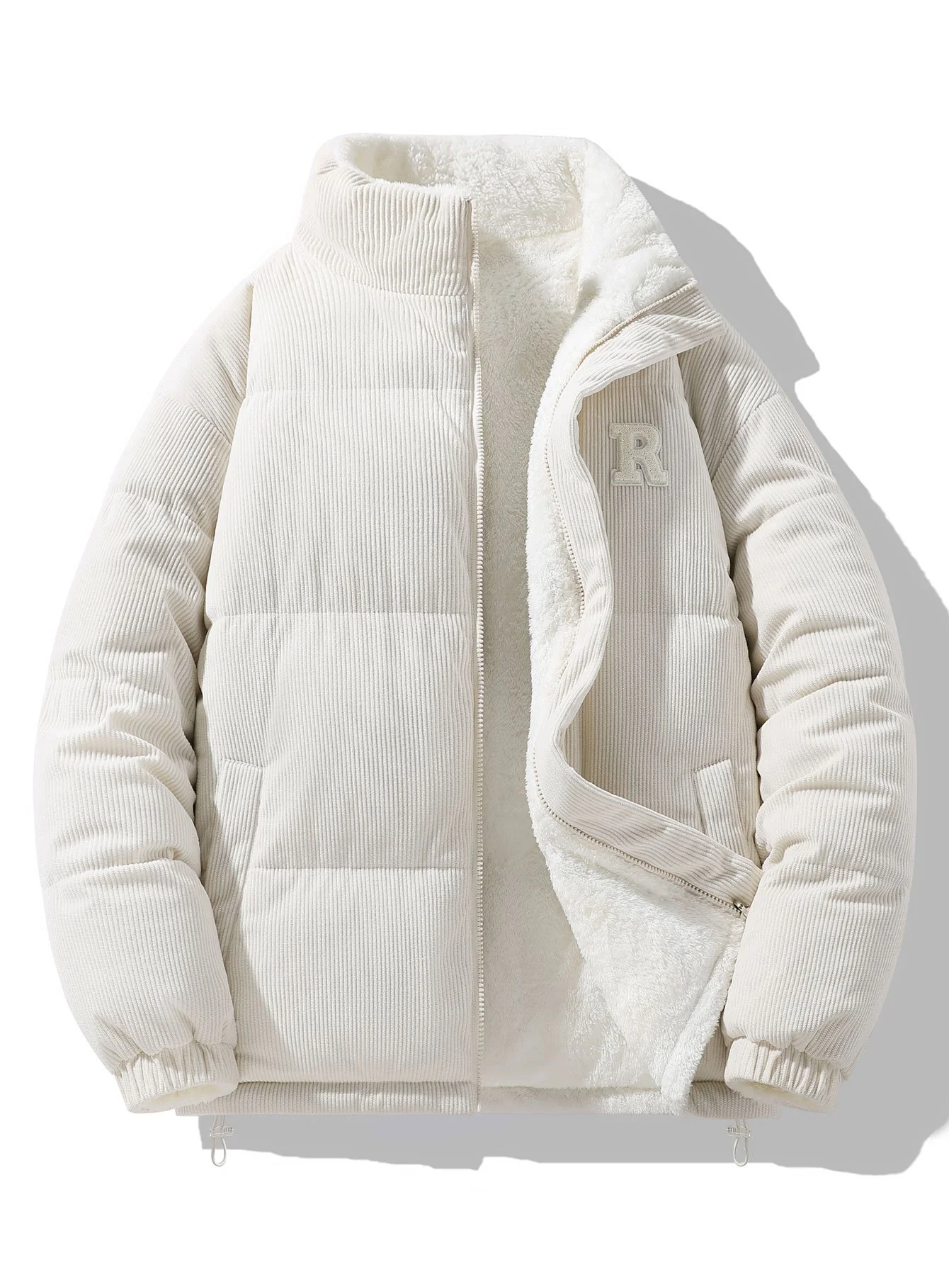 Wendbarer Teddy-Fleece-Corduroy-Mantel