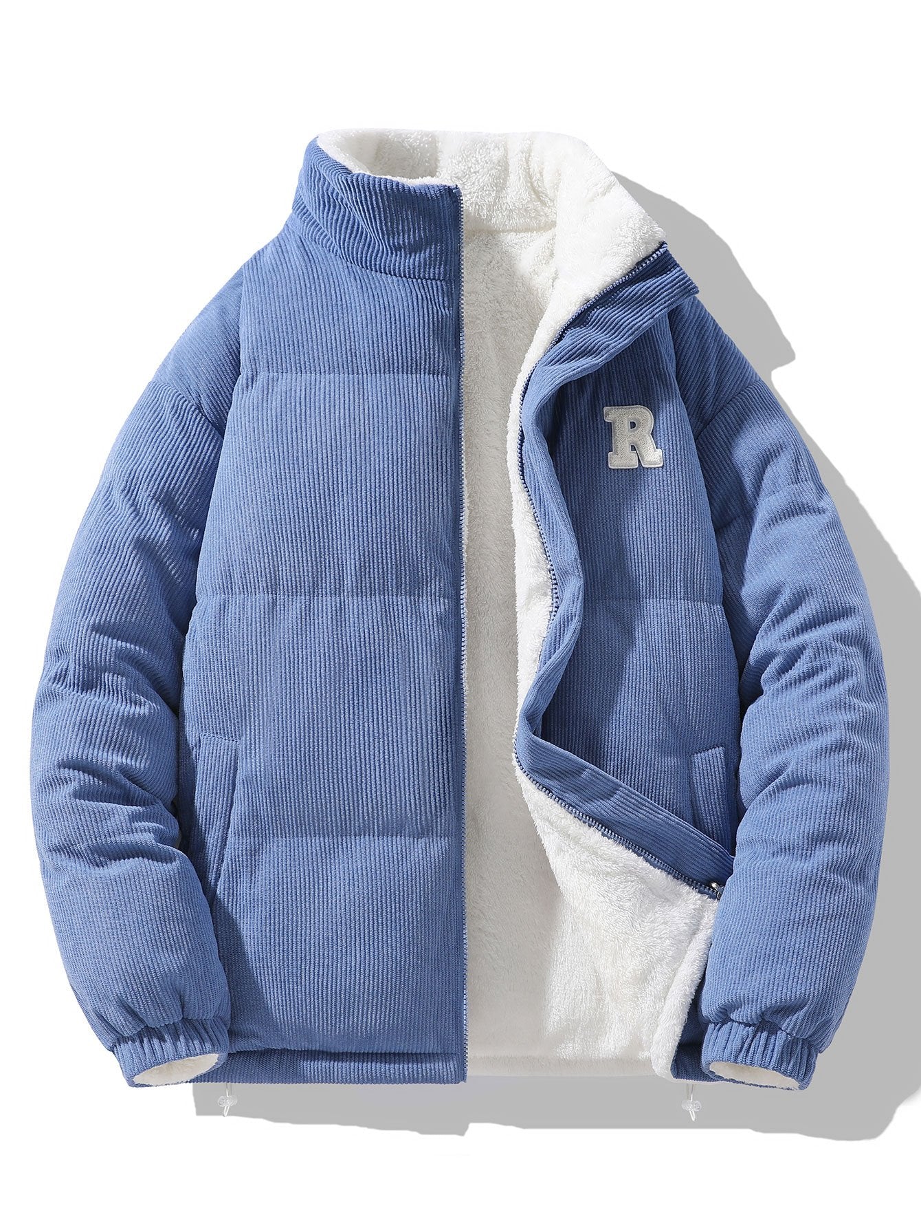 Wendbarer Teddy-Fleece-Corduroy-Mantel - Image 11