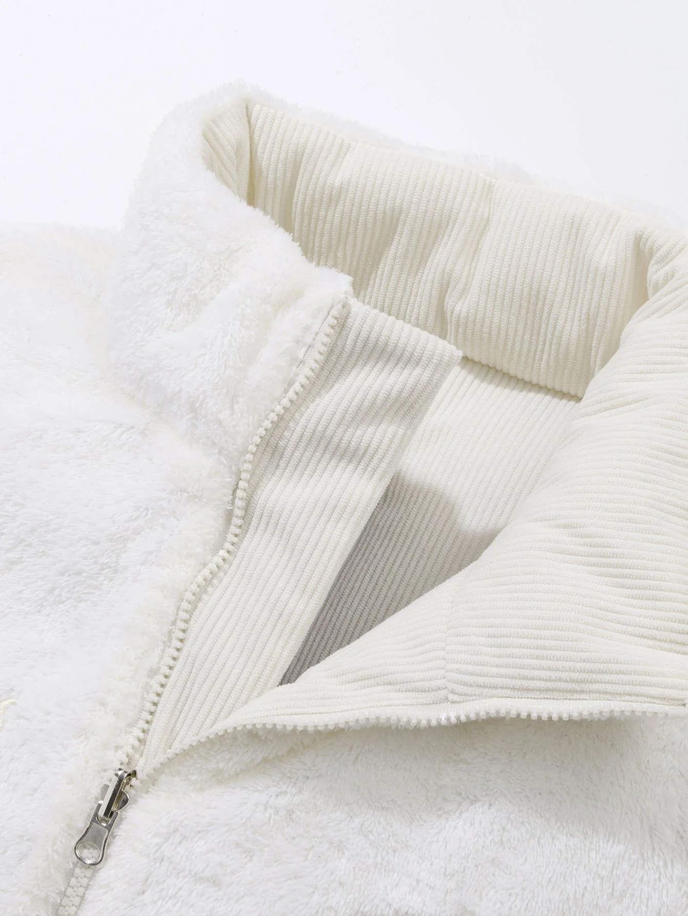 Wendbarer Teddy-Fleece-Corduroy-Mantel - Image 20