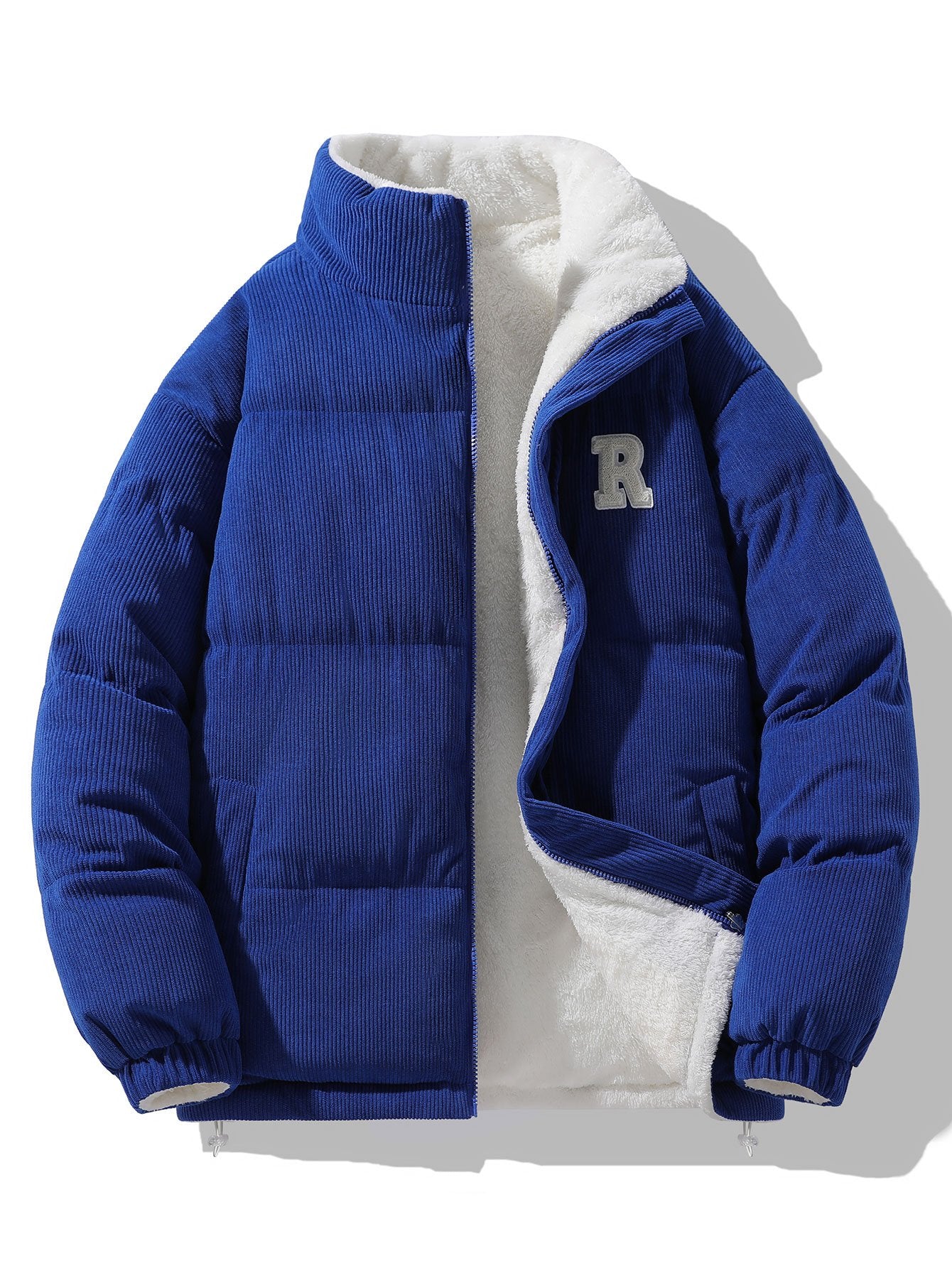 Wendbarer Teddy-Fleece-Corduroy-Mantel - Image 4