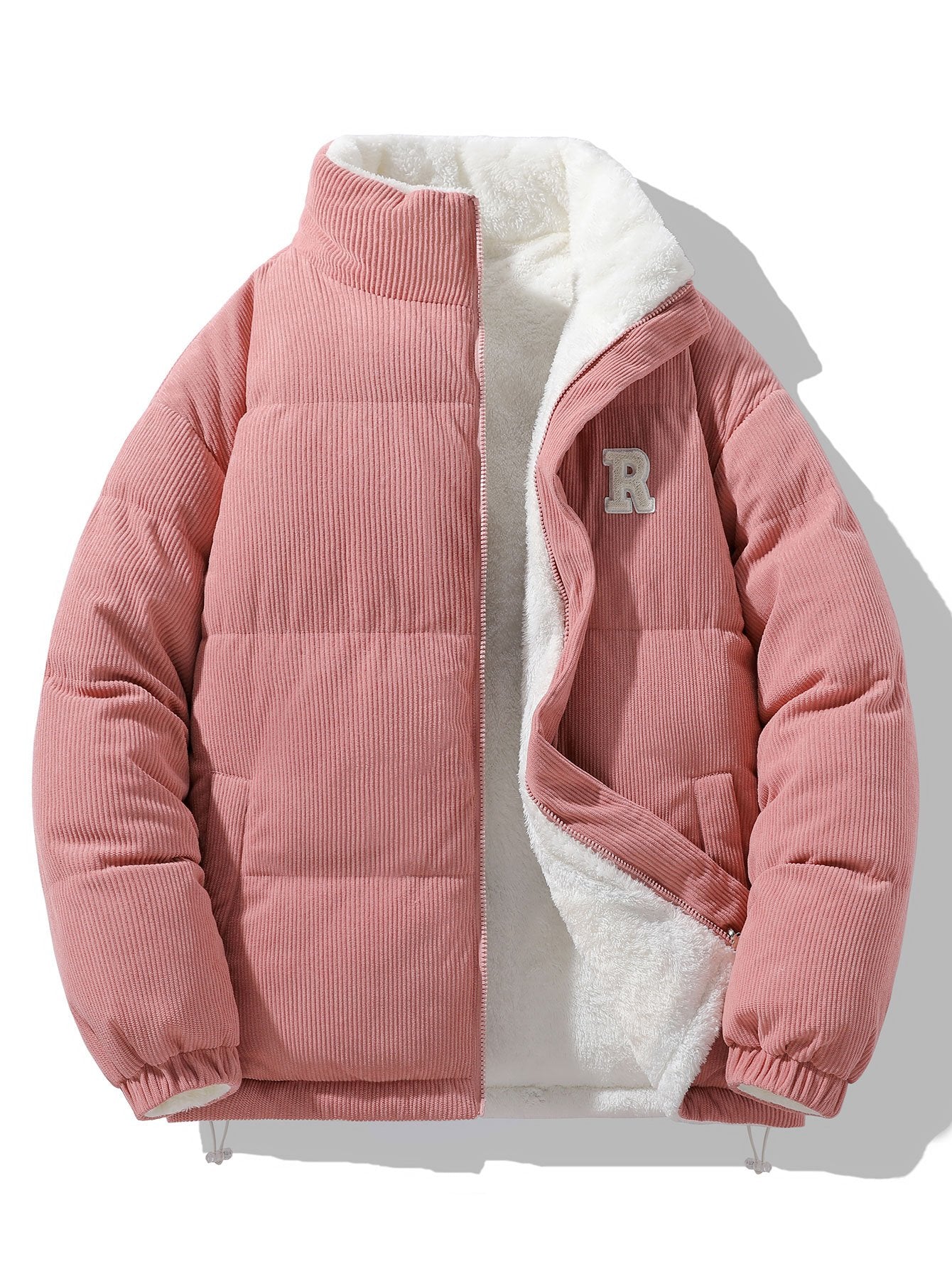 Wendbarer Teddy-Fleece-Corduroy-Mantel - Image 7