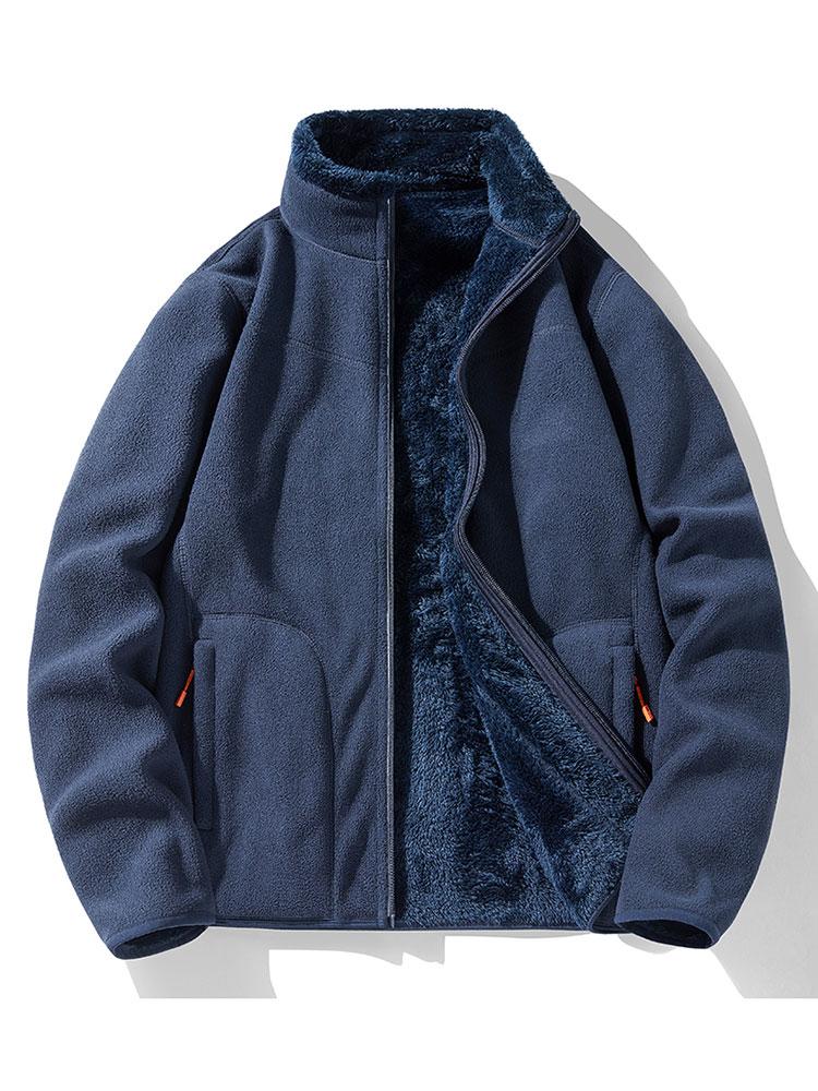 Wendbarer Teddy-Fleece-Mantel