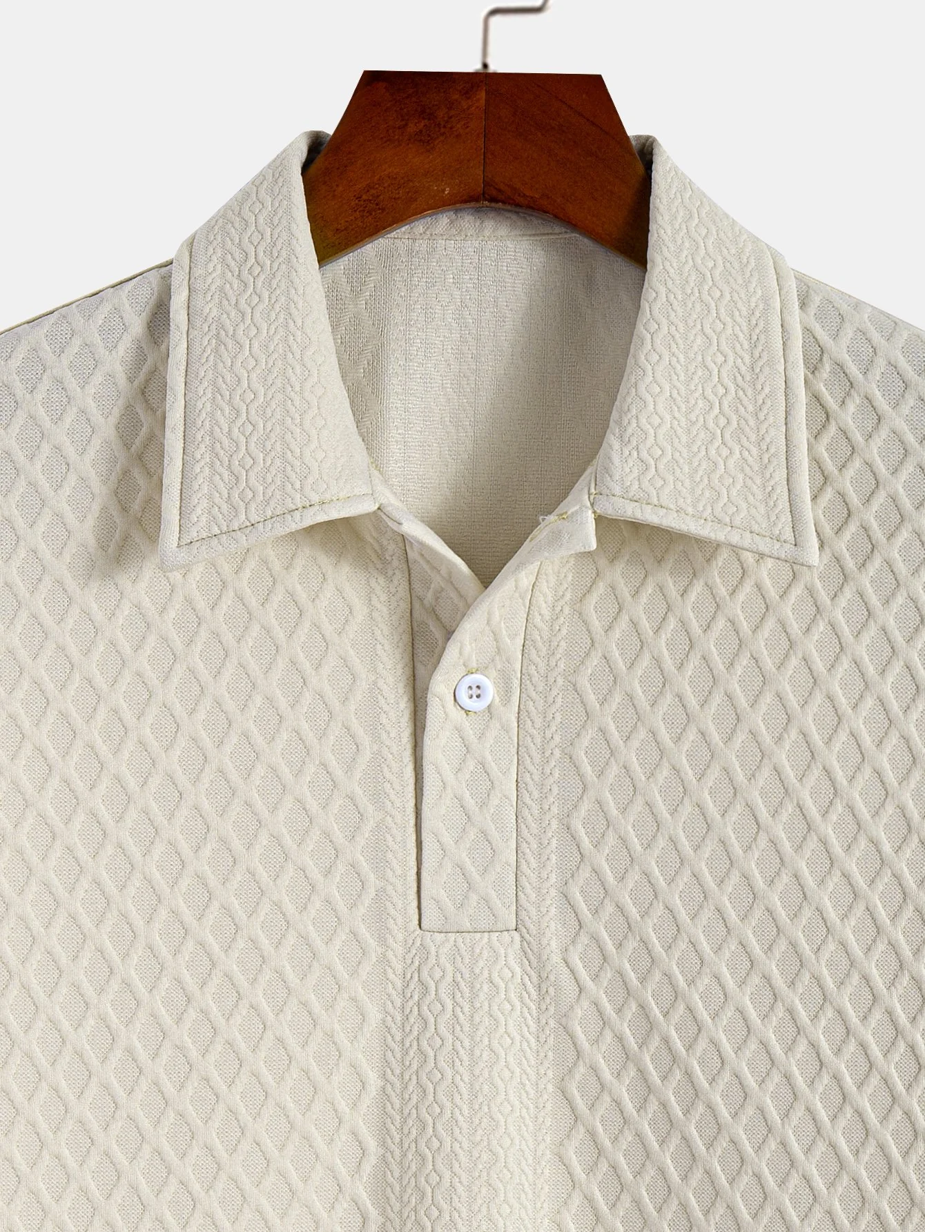 Rhombus Geometric Jacquard Polo - Image 6