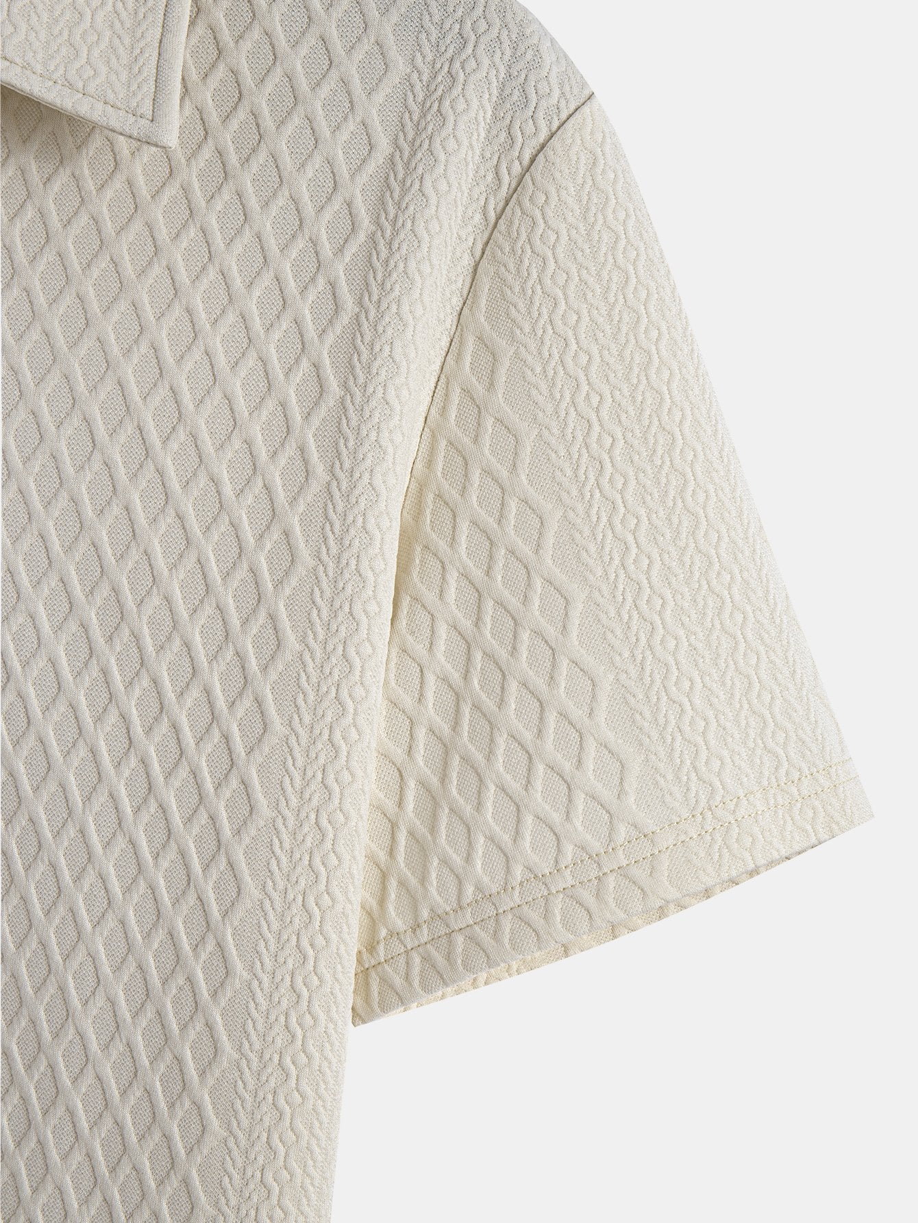Rhombus Geometric Jacquard Polo - Image 7