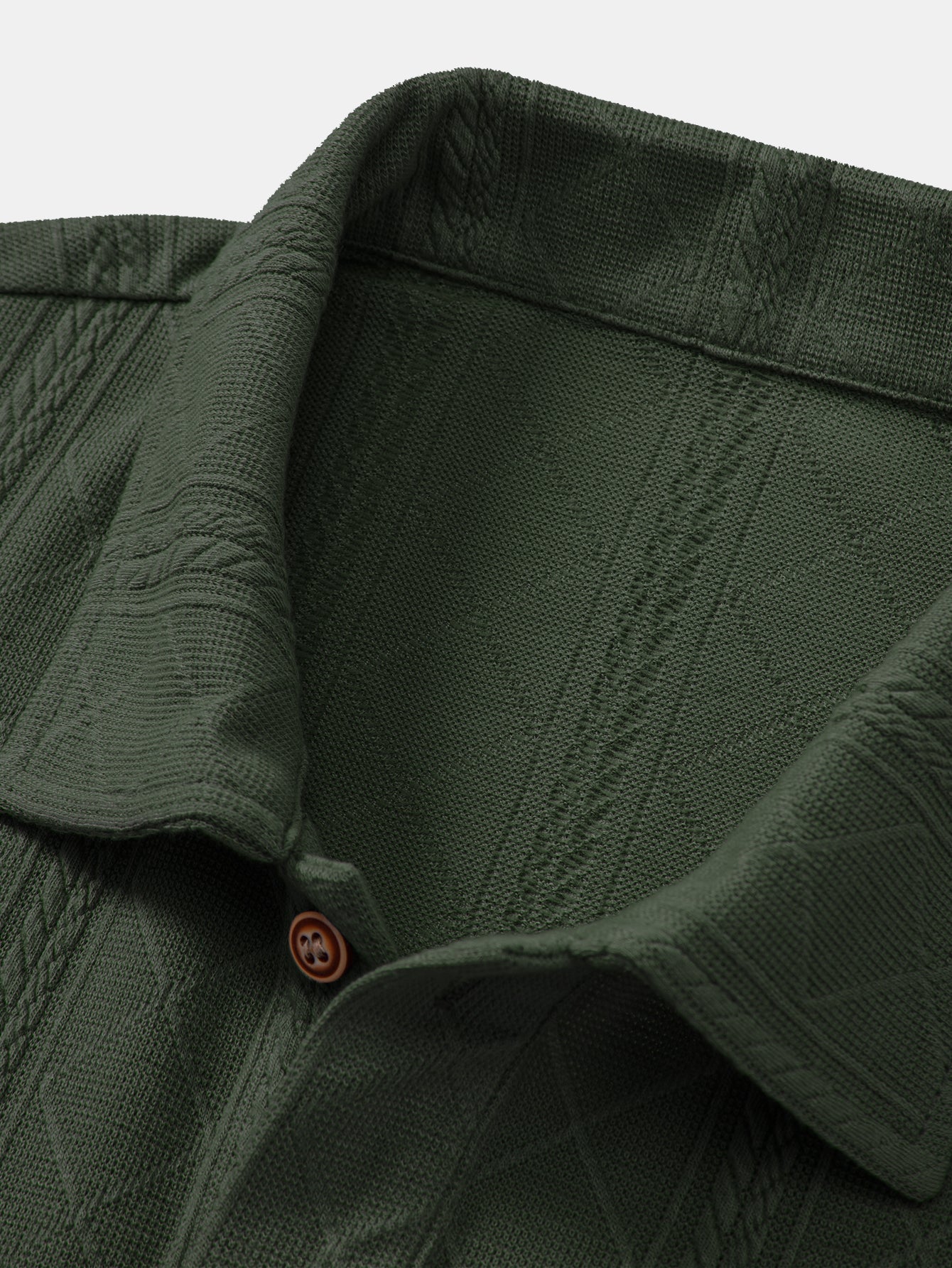 Rautenförmige geometrische Struktur Strick Poloshirts Shirt - Image 9