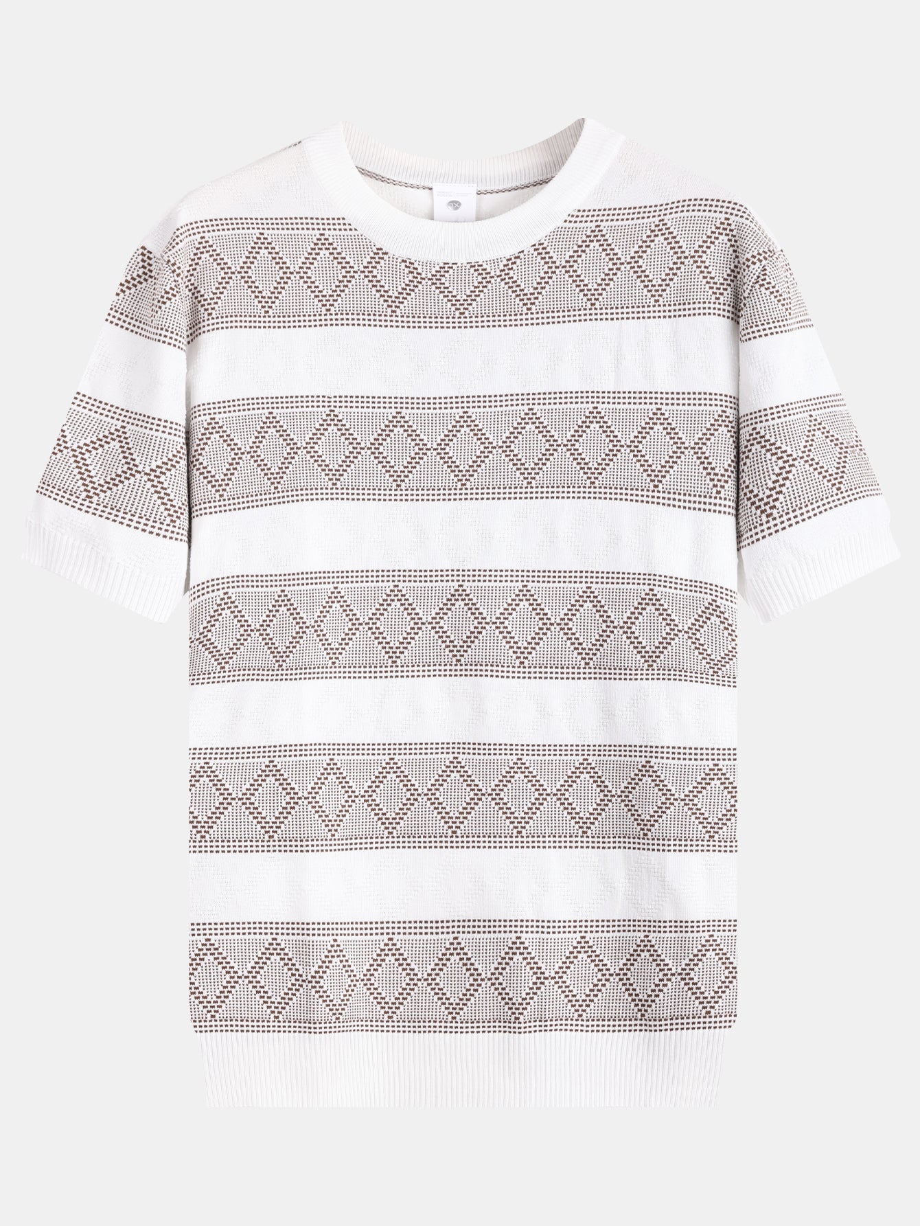 Rhombus Geometrie Strickpullover T-Shirt - Image 14
