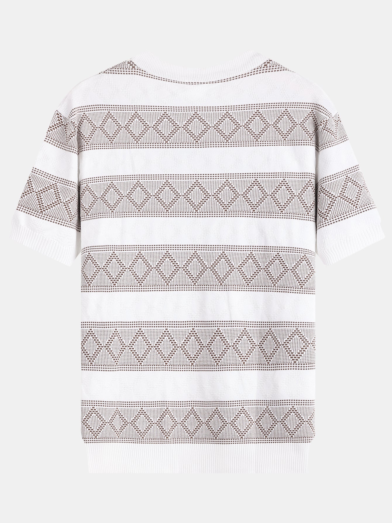 Rhombus Geometrie Strickpullover T-Shirt - Image 15