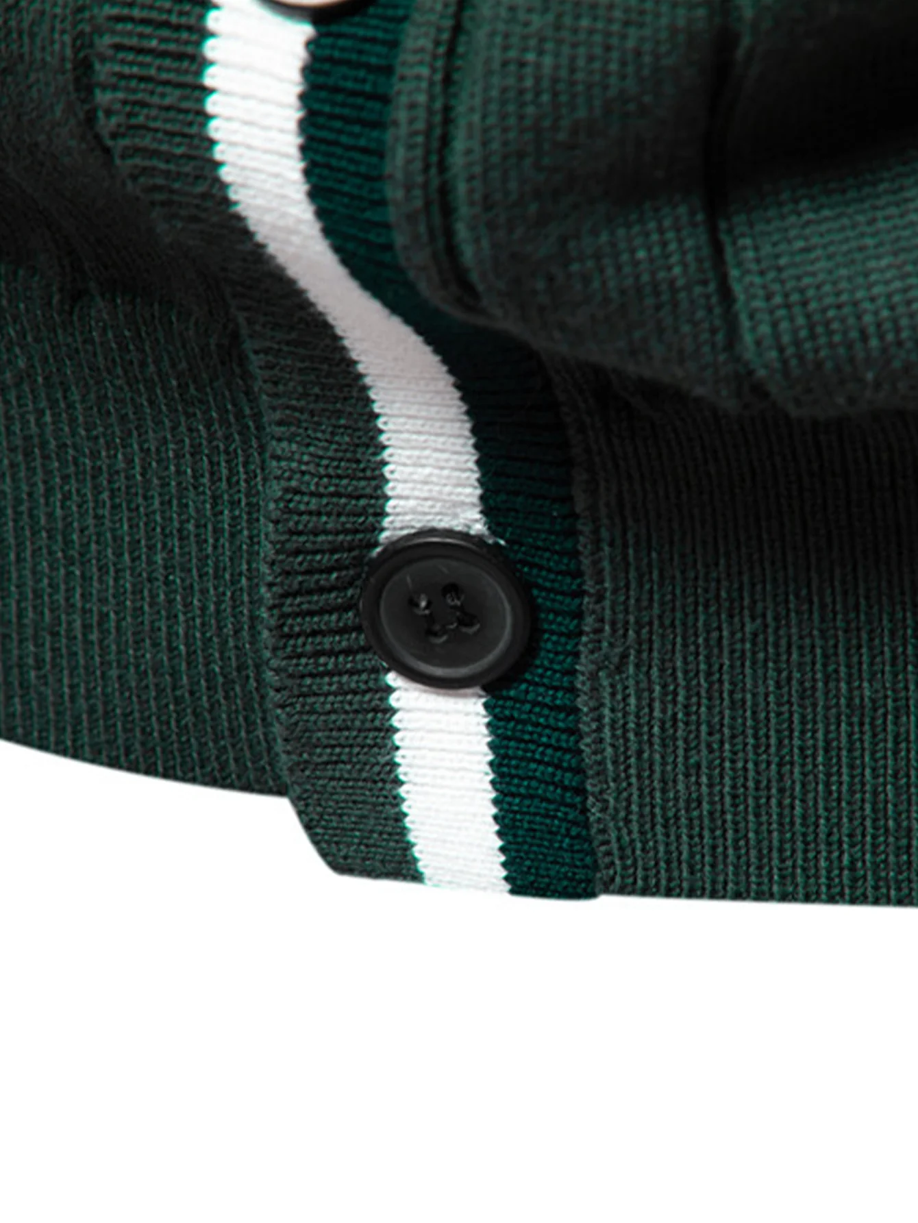 Gerippter Cardigan mit Streifenbesatz - Image 11