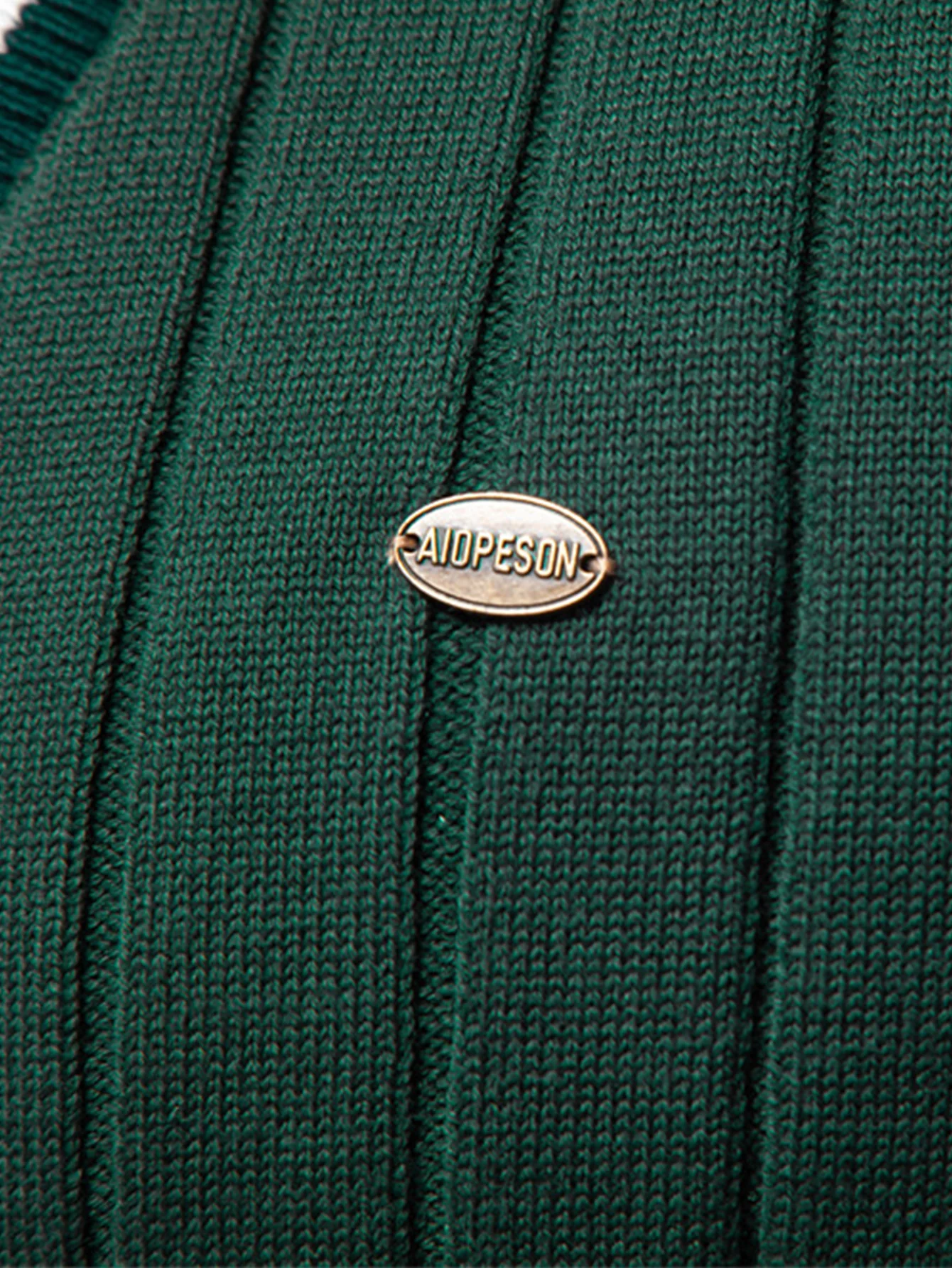 Gerippter Cardigan mit Streifenbesatz - Image 13