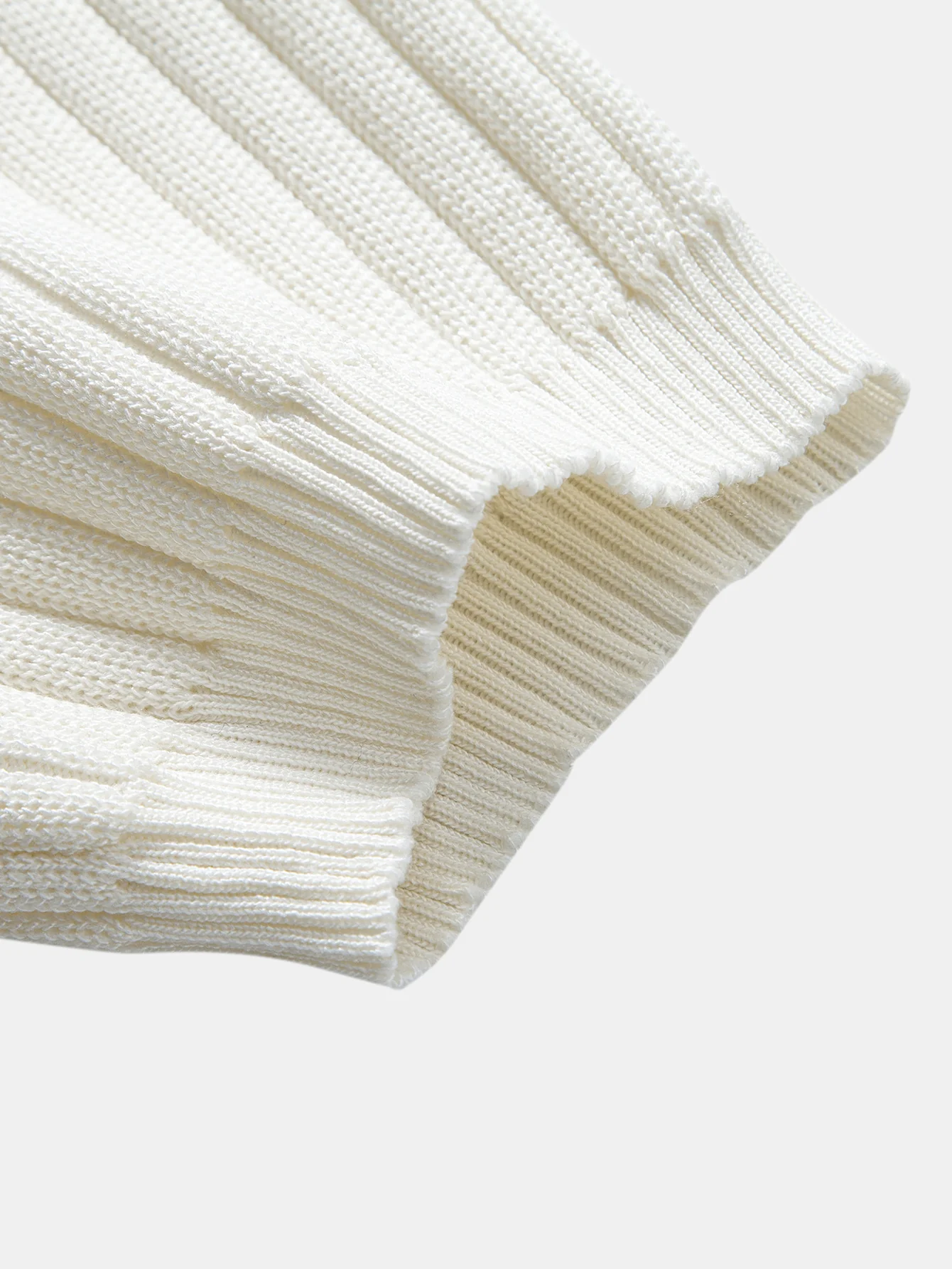 Ribbed Crew Neck Knit T-Shirt - Image 19