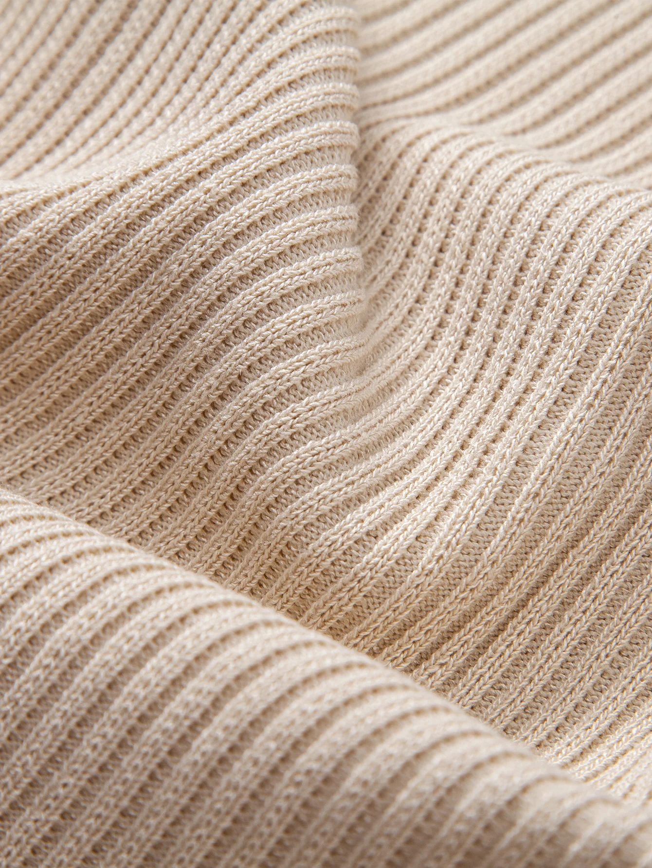 Gerippter Rundhalsausschnitt Pullover Gestricktes T-Shirt - Image 13