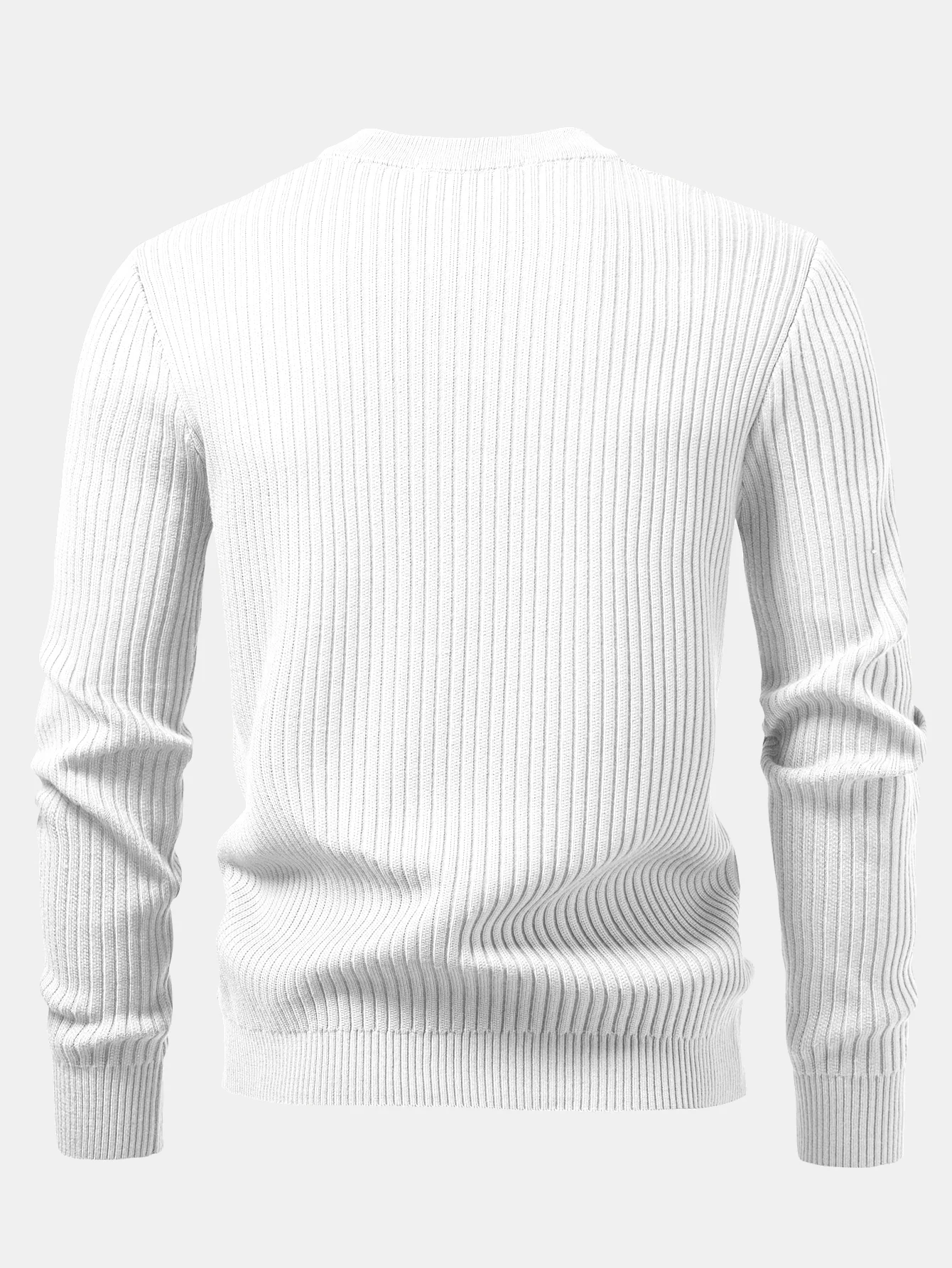 Gerippter Henley-Ausschnitt Pullover - Image 10