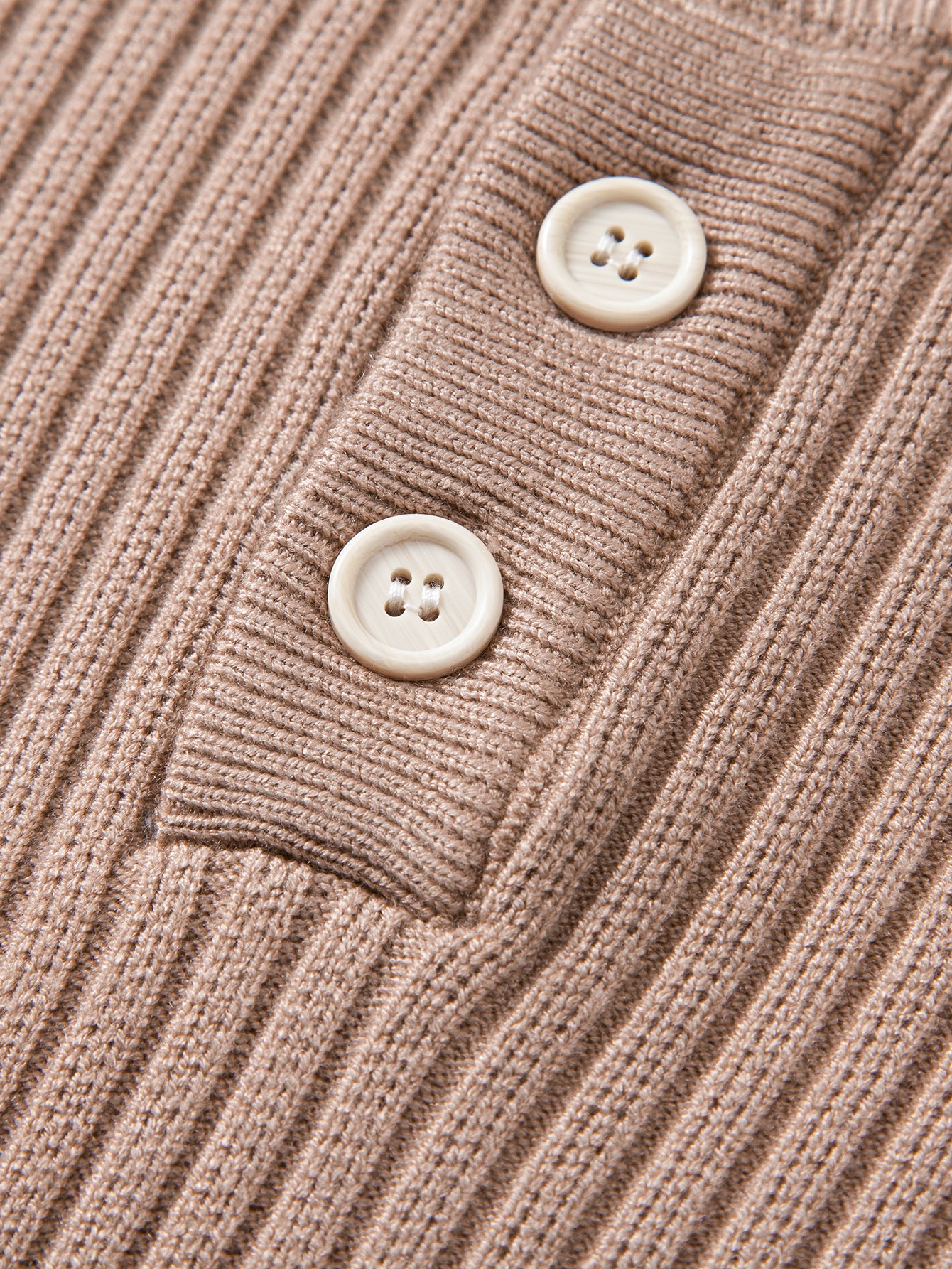 Gerippter Henley-Ausschnitt Pullover - Image 12
