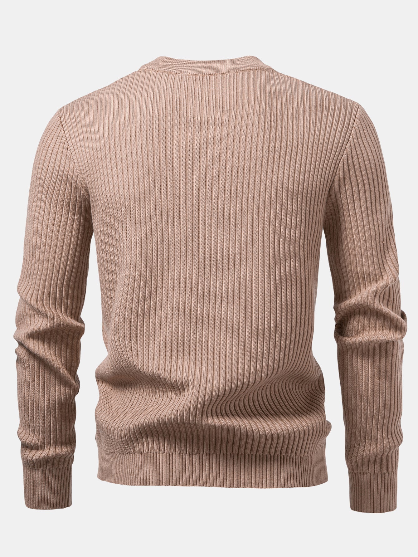 Gerippter Henley-Ausschnitt Pullover - Image 2