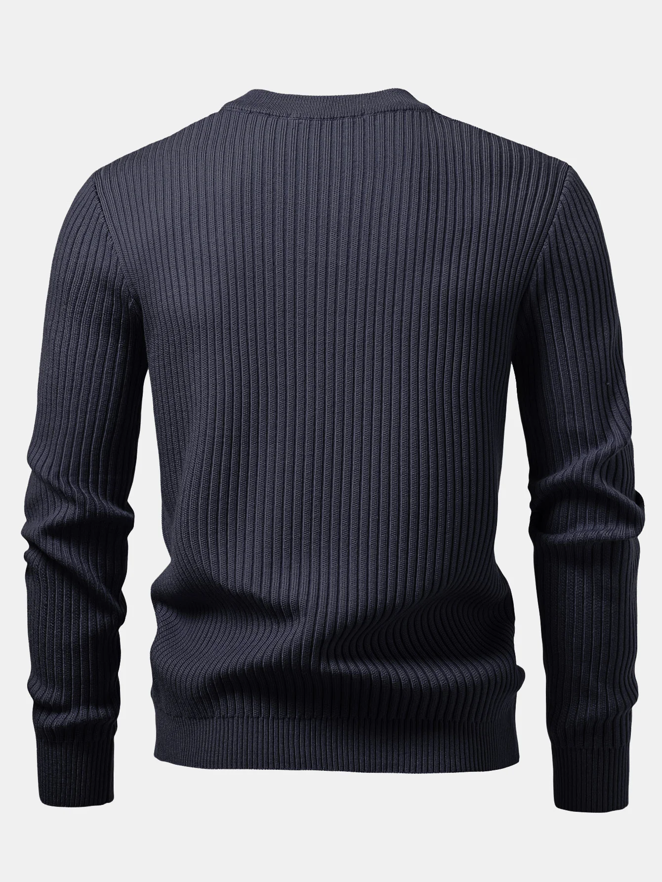Gerippter Henley-Ausschnitt Pullover - Image 4