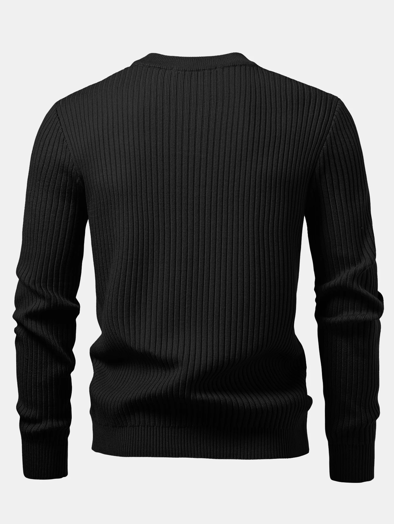 Gerippter Henley-Ausschnitt Pullover - Image 6