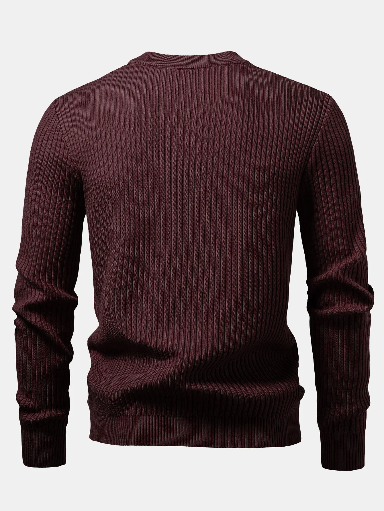 Gerippter Henley-Ausschnitt Pullover - Image 8