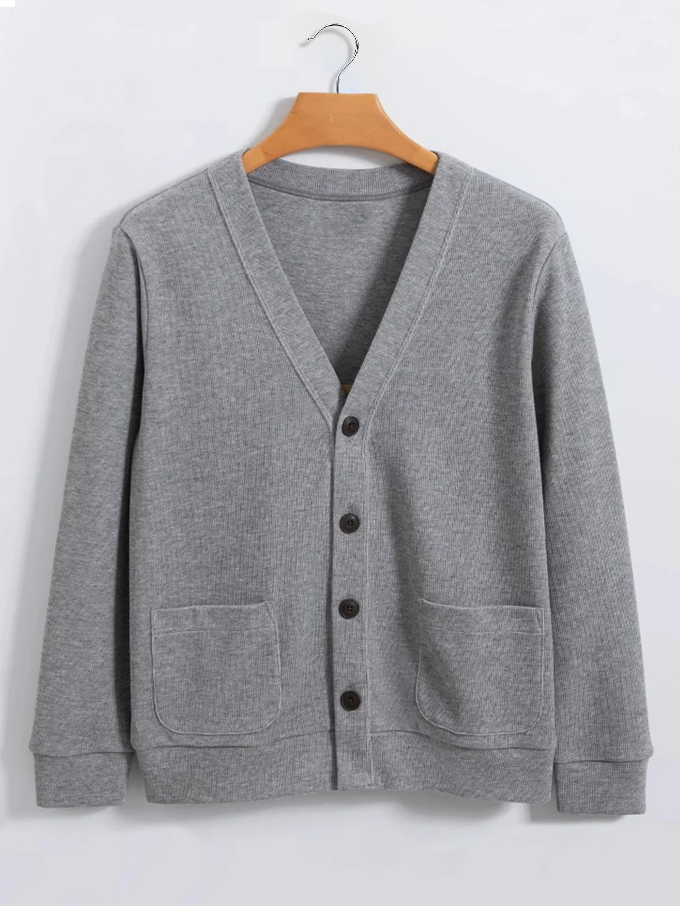 Gerippter Strickcardigan mit Taschen - Image 2