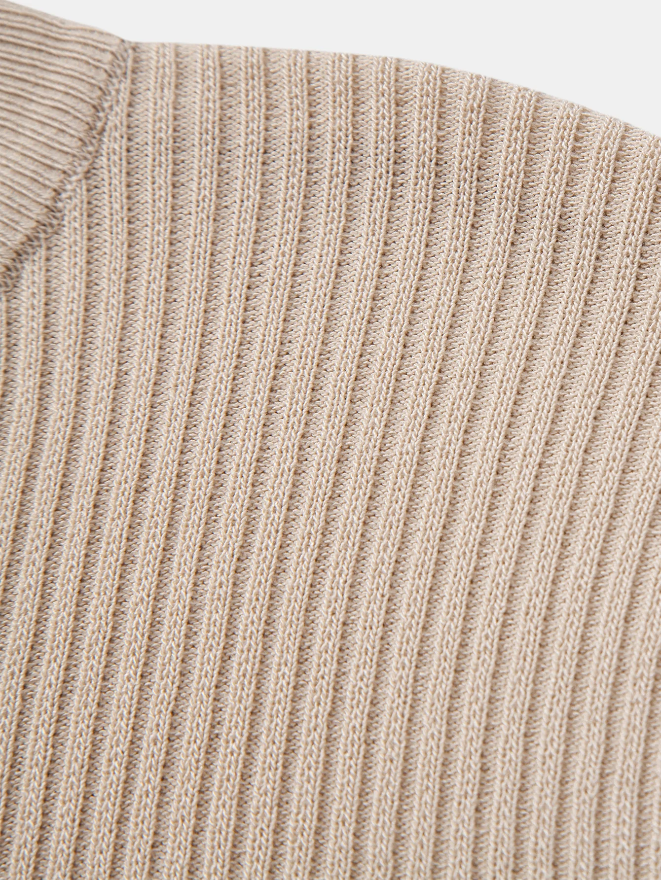 Gerippter Rollkragen Strickpullover T-Shirt - Image 18