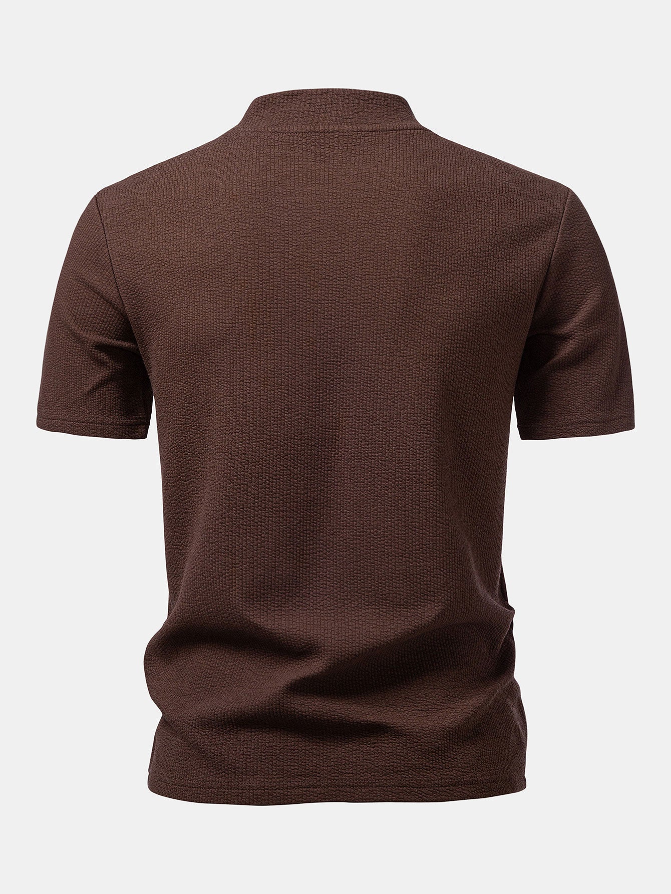 Ribbed Mock Neck T-Shirt - Image 11