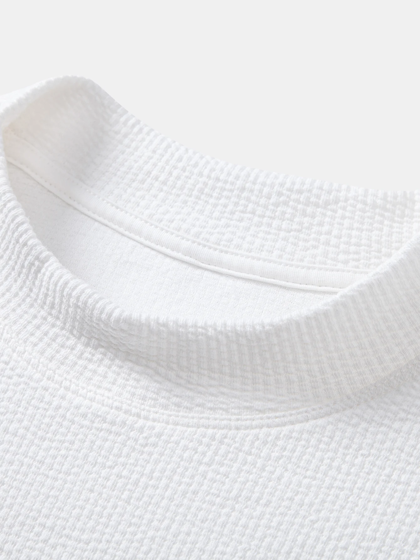 Ribbed Mock Neck T-Shirt - Image 2