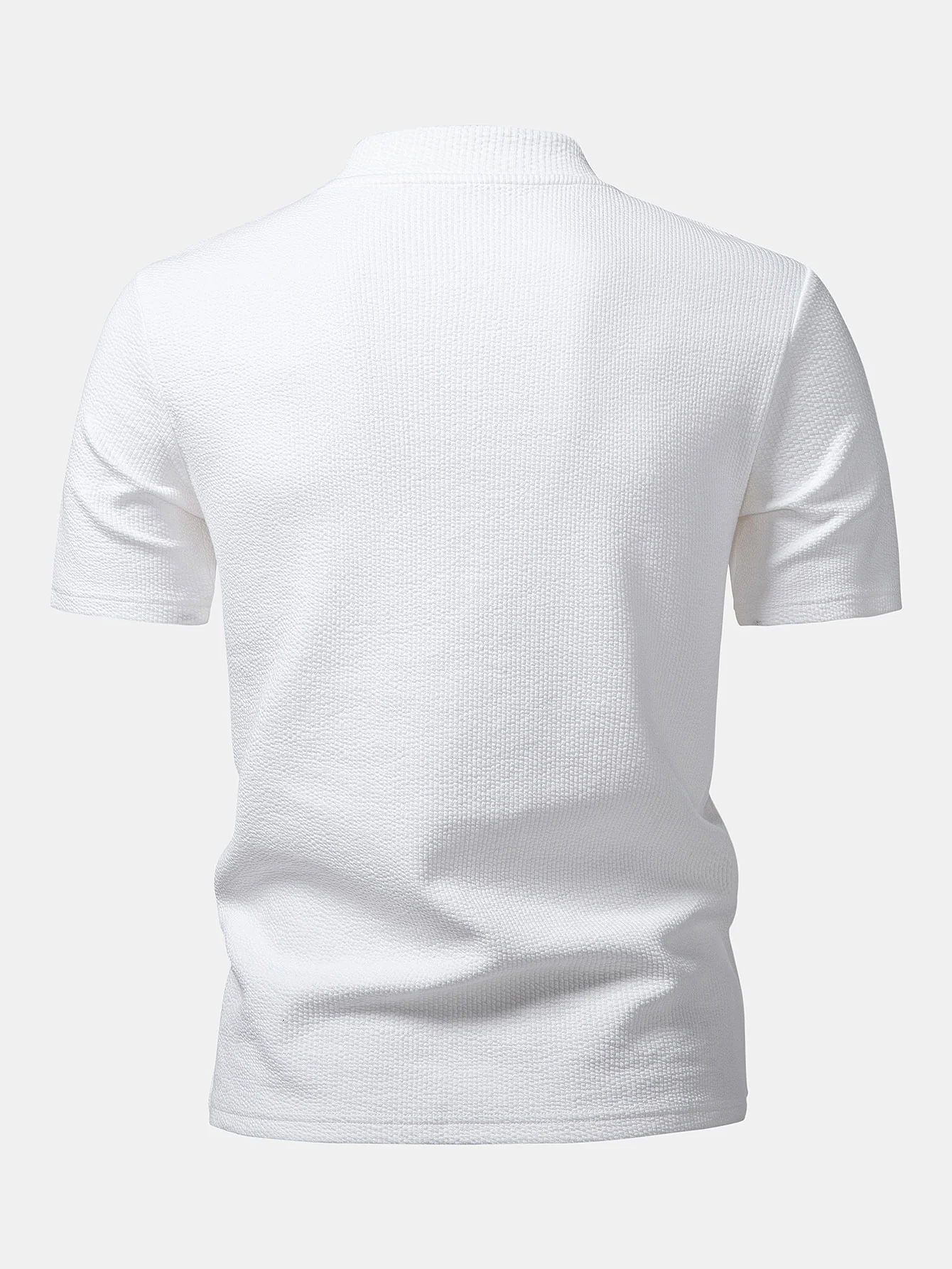 Ribbed Mock Neck T-Shirt - Image 3