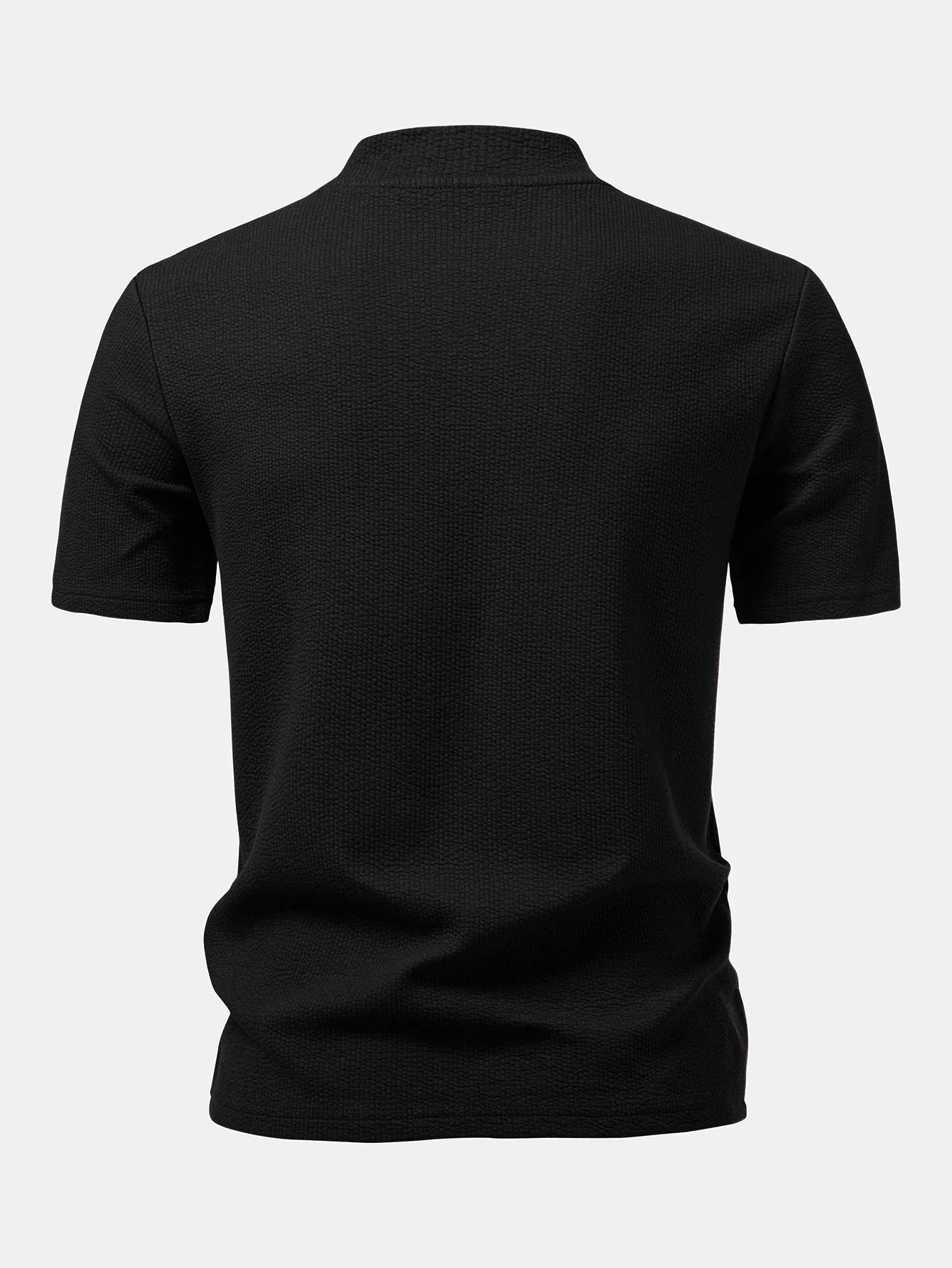 Ribbed Mock Neck T-Shirt - Image 5