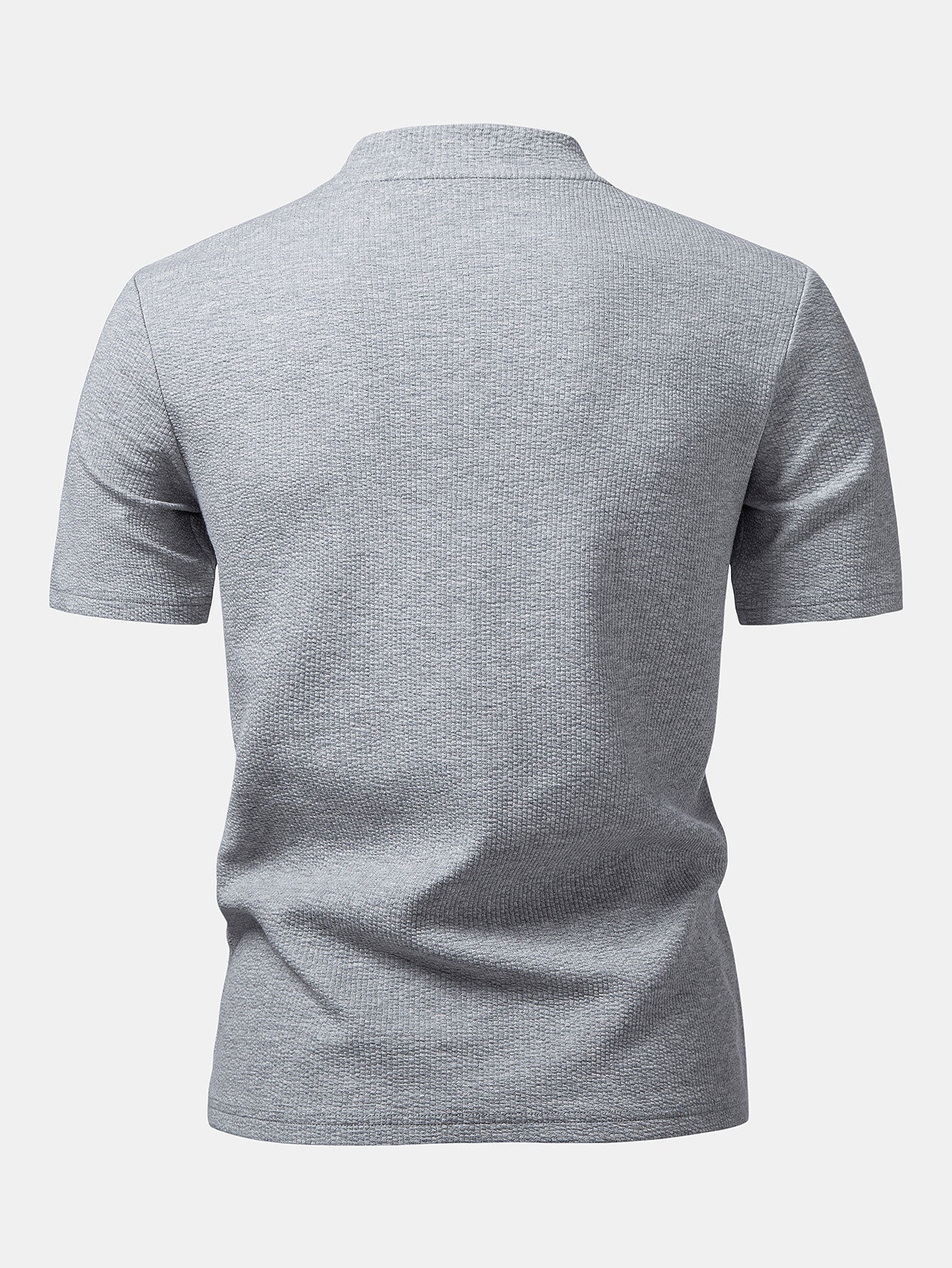 Ribbed Mock Neck T-Shirt - Image 7