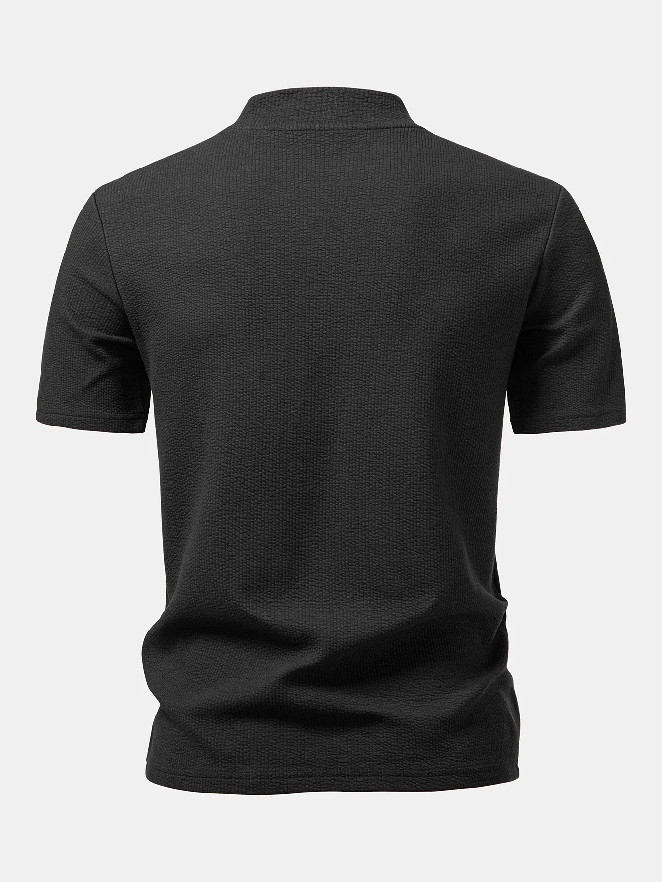 Ribbed Mock Neck T-Shirt - Image 9