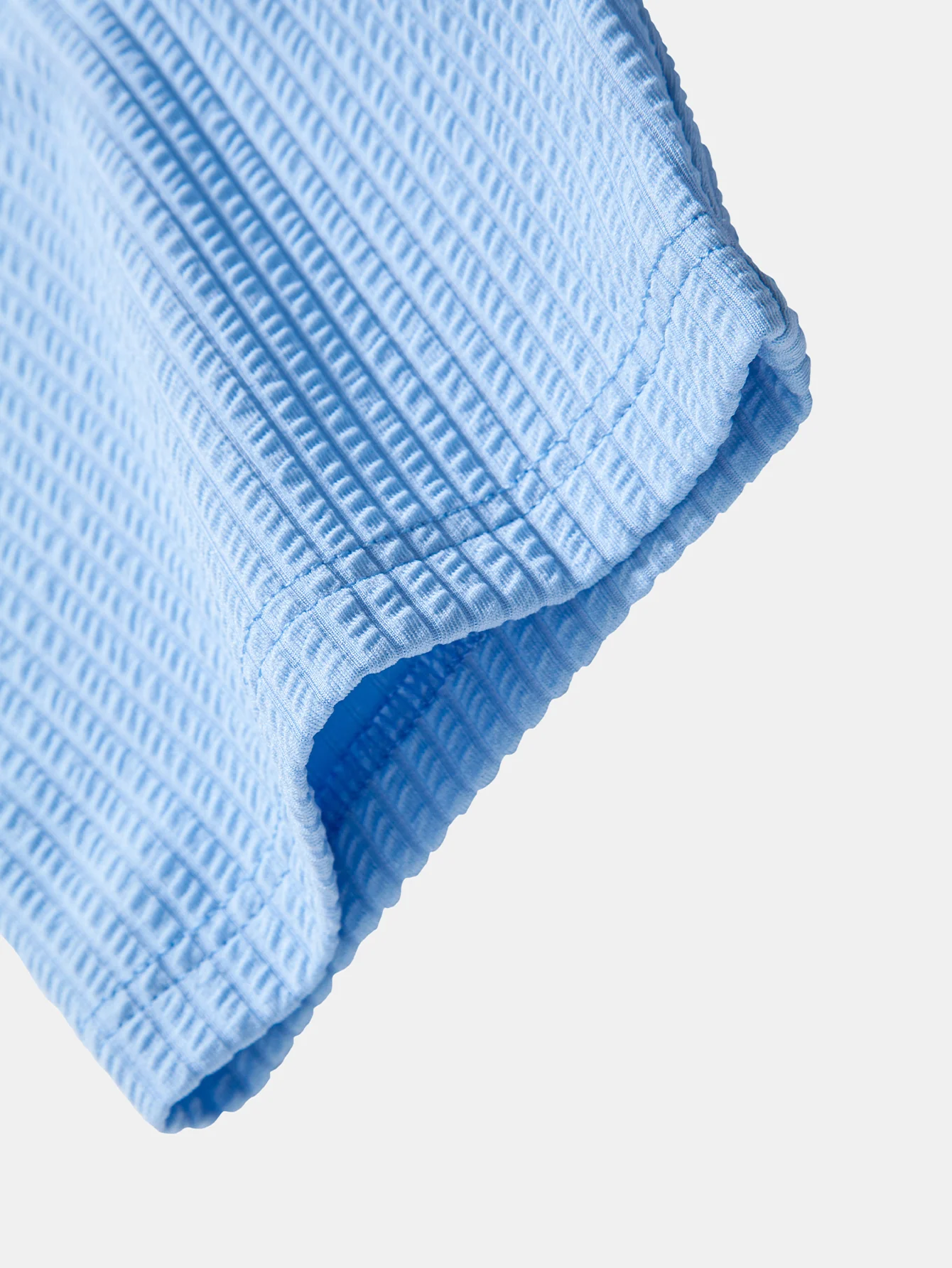 Ribbed Mock Neck T-Shirt & Drawstring Ribbed Shorts - Image 15