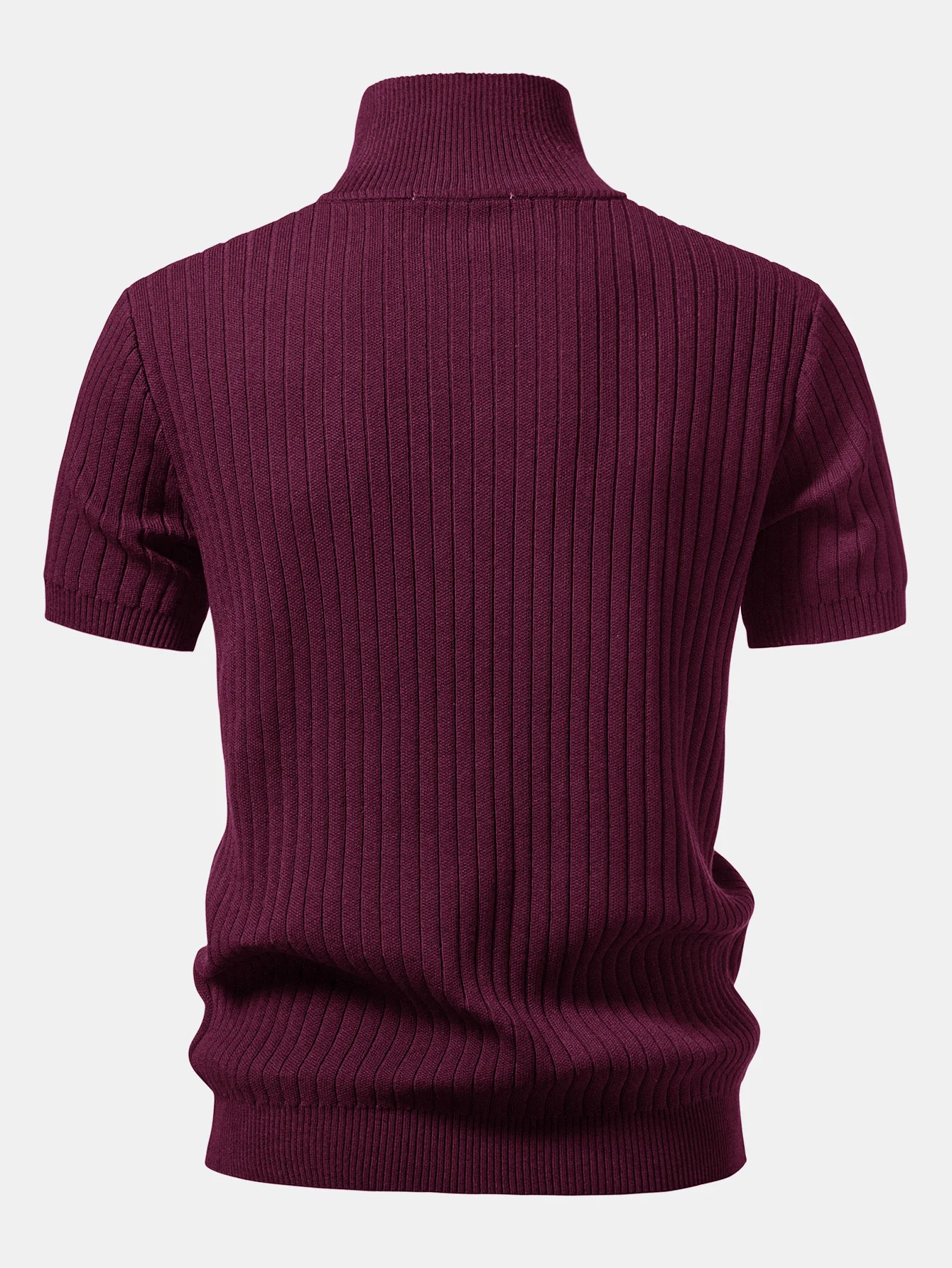 Ribbed Quarter Zip Knit Polo - Image 10
