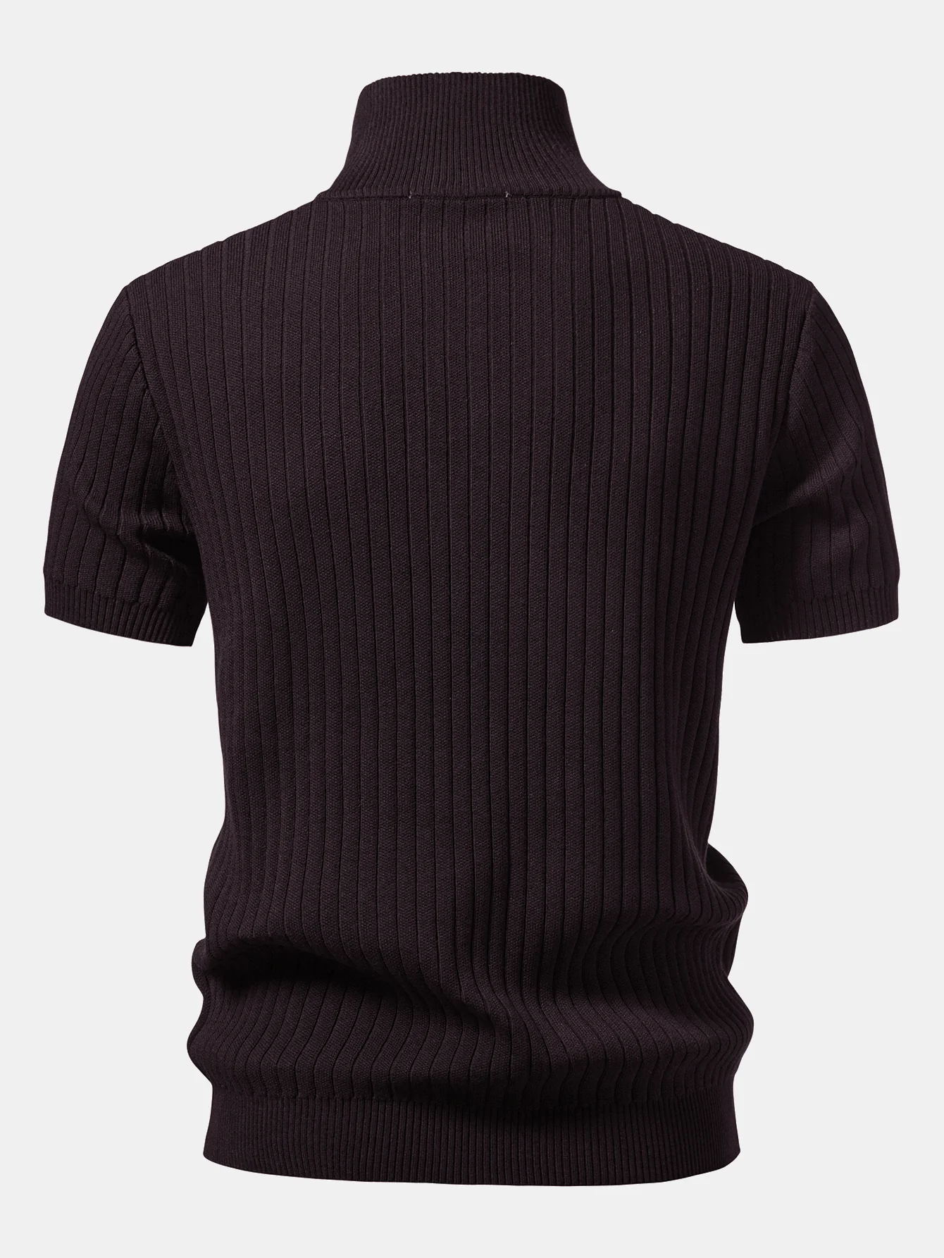 Ribbed Quarter Zip Knit Polo - Image 12