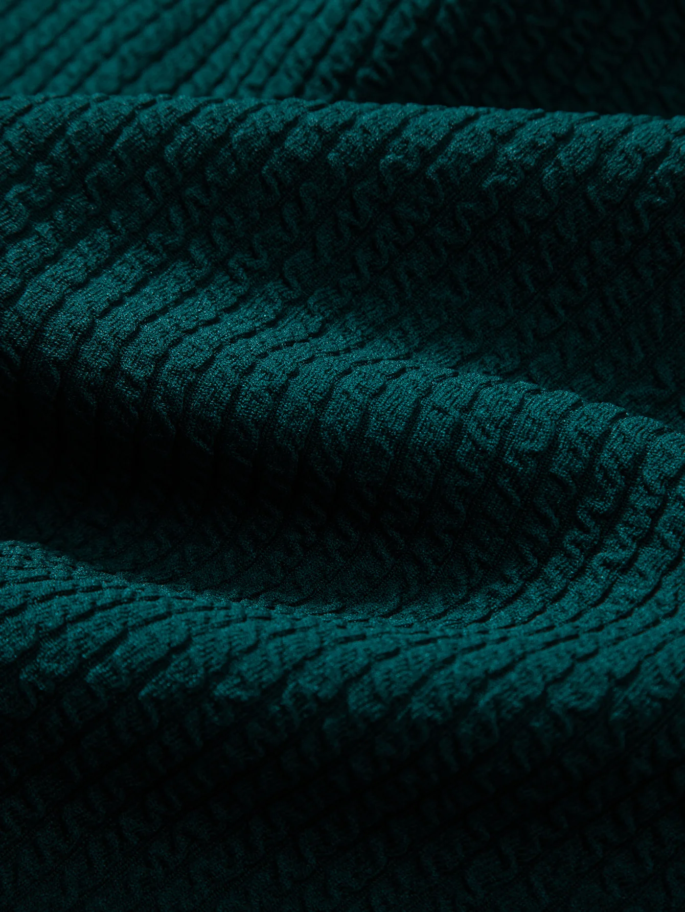 Geripptes strukturiertes Sweatshirt mit Rundhalsausschnitt - Image 11