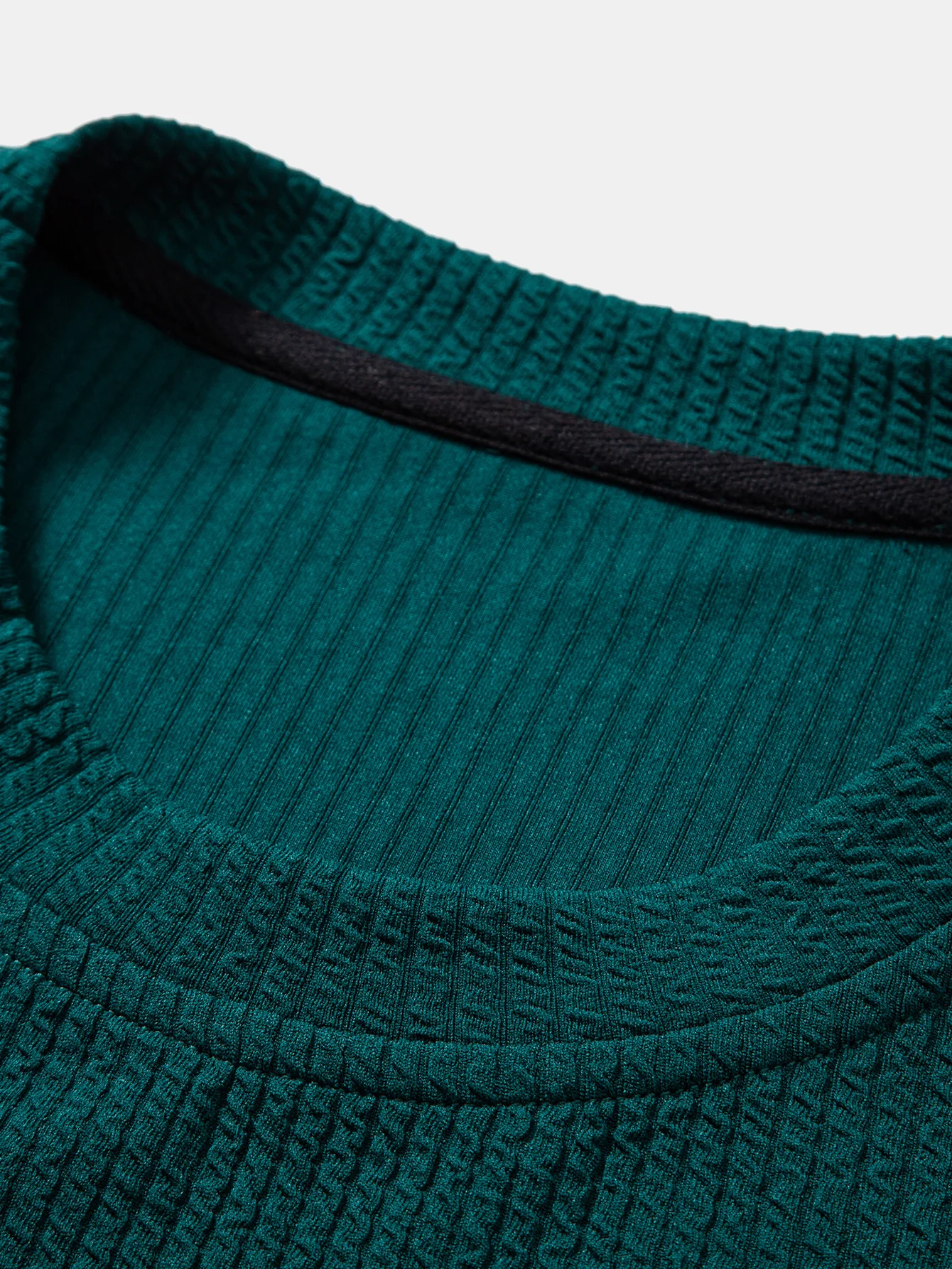 Geripptes strukturiertes Sweatshirt mit Rundhalsausschnitt - Image 7