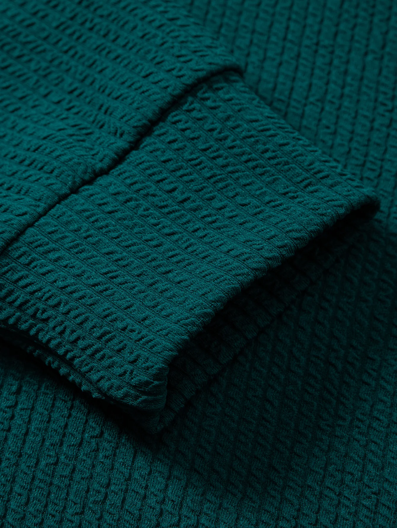 Geripptes strukturiertes Sweatshirt mit Rundhalsausschnitt - Image 9
