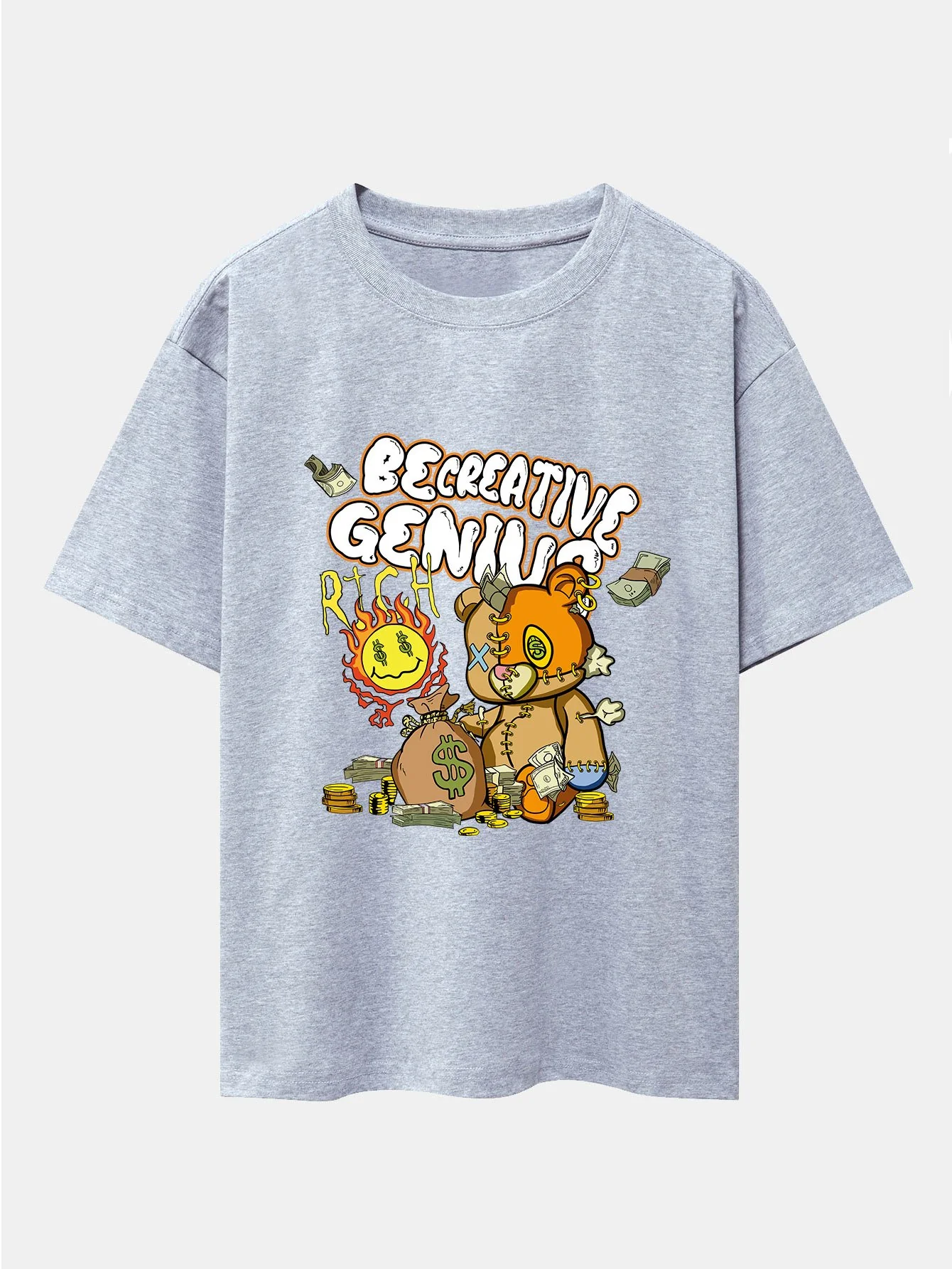 Reicher Bärenprint Drop Shoulder Oversize T-Shirt - Image 11