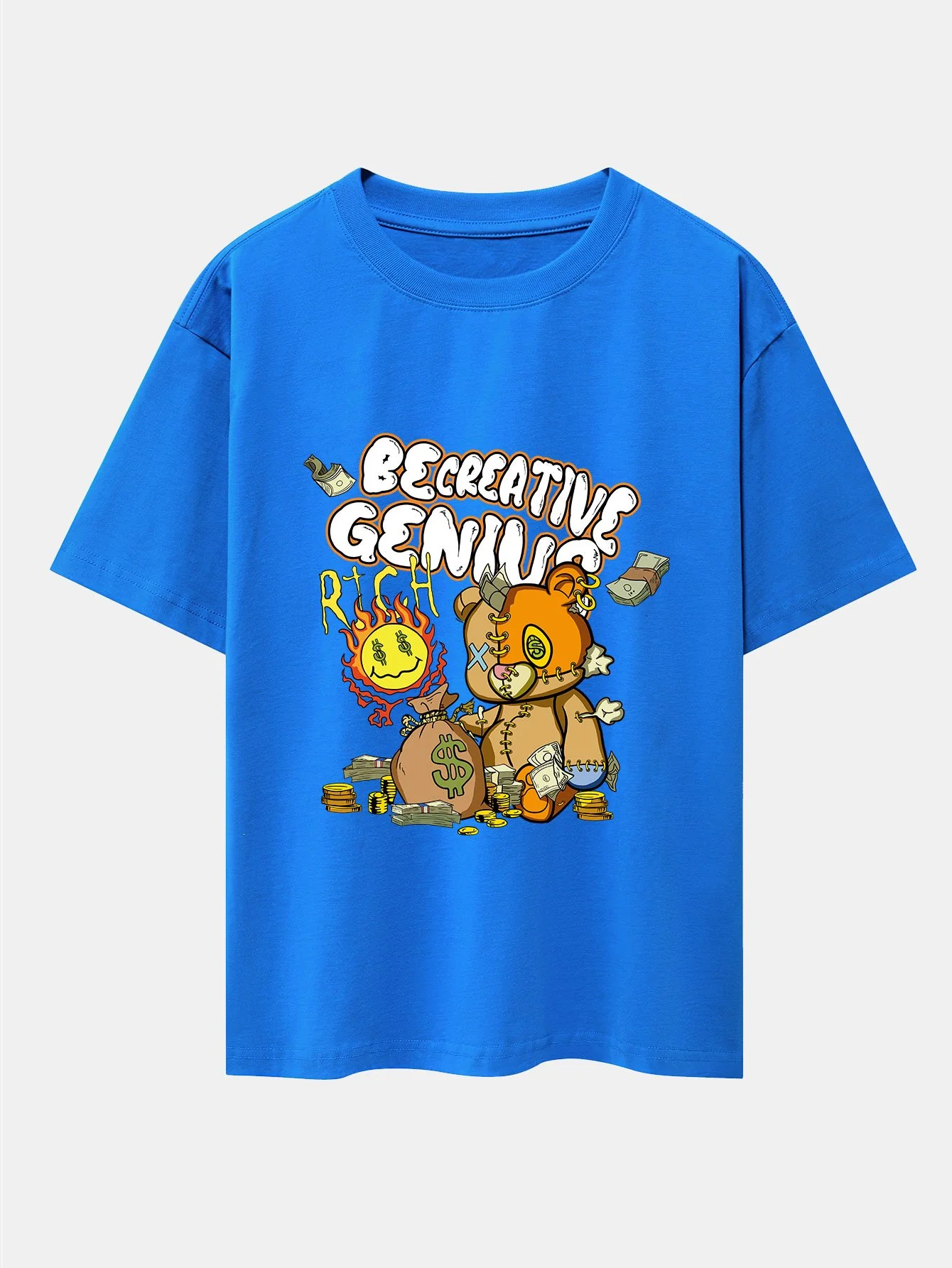 Reicher Bärenprint Drop Shoulder Oversize T-Shirt - Image 9