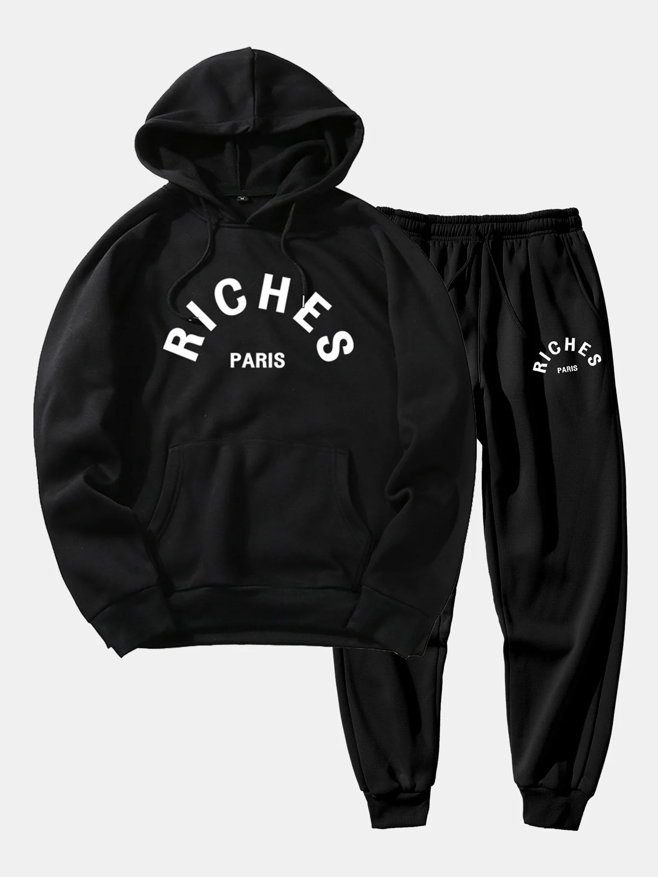 Reiche Paris Druck Hoodie & Jogginghose